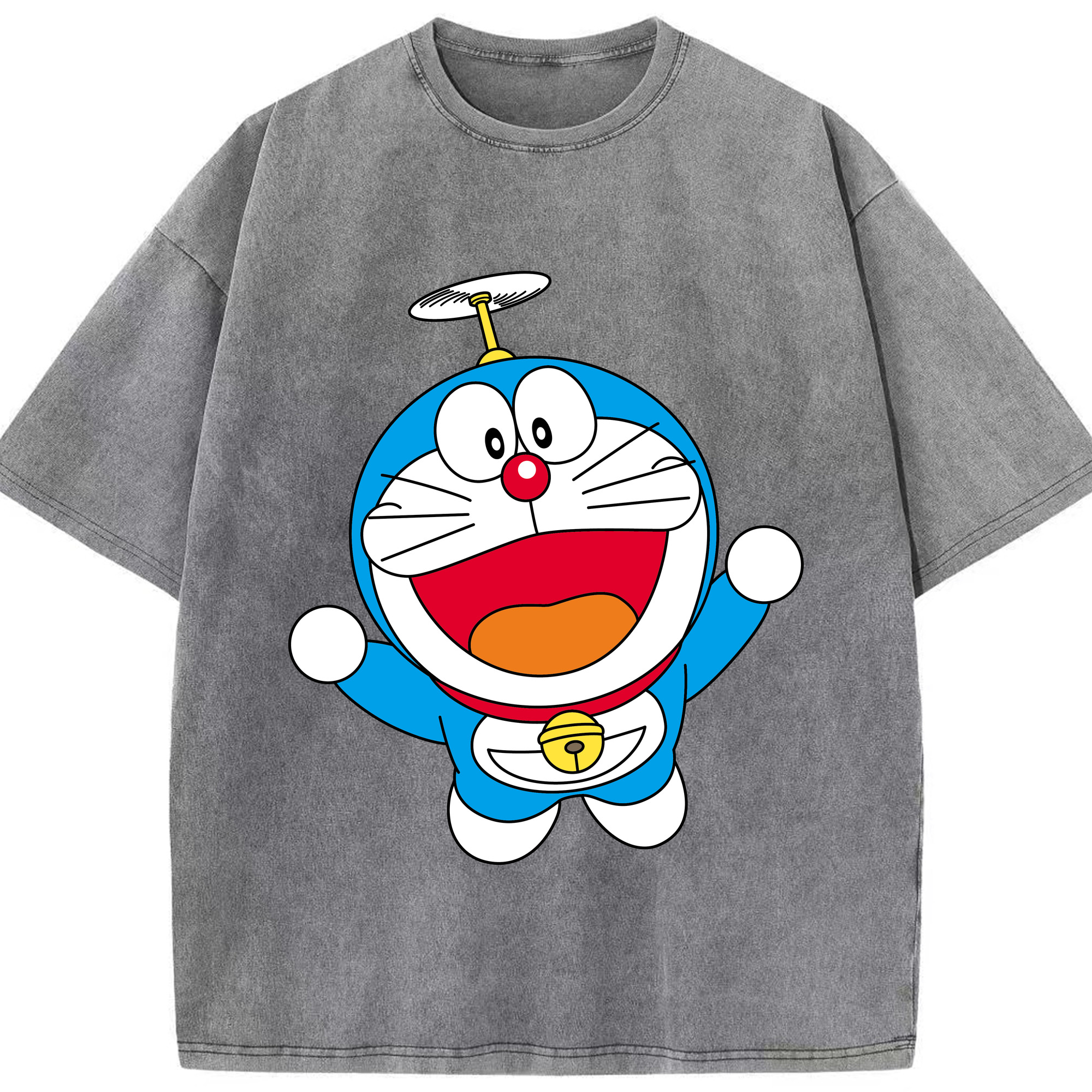 （画像用） ドラえもん Doraemon 綿100% ヴィンテージ風 半袖Tシャツ（フロントプリント）