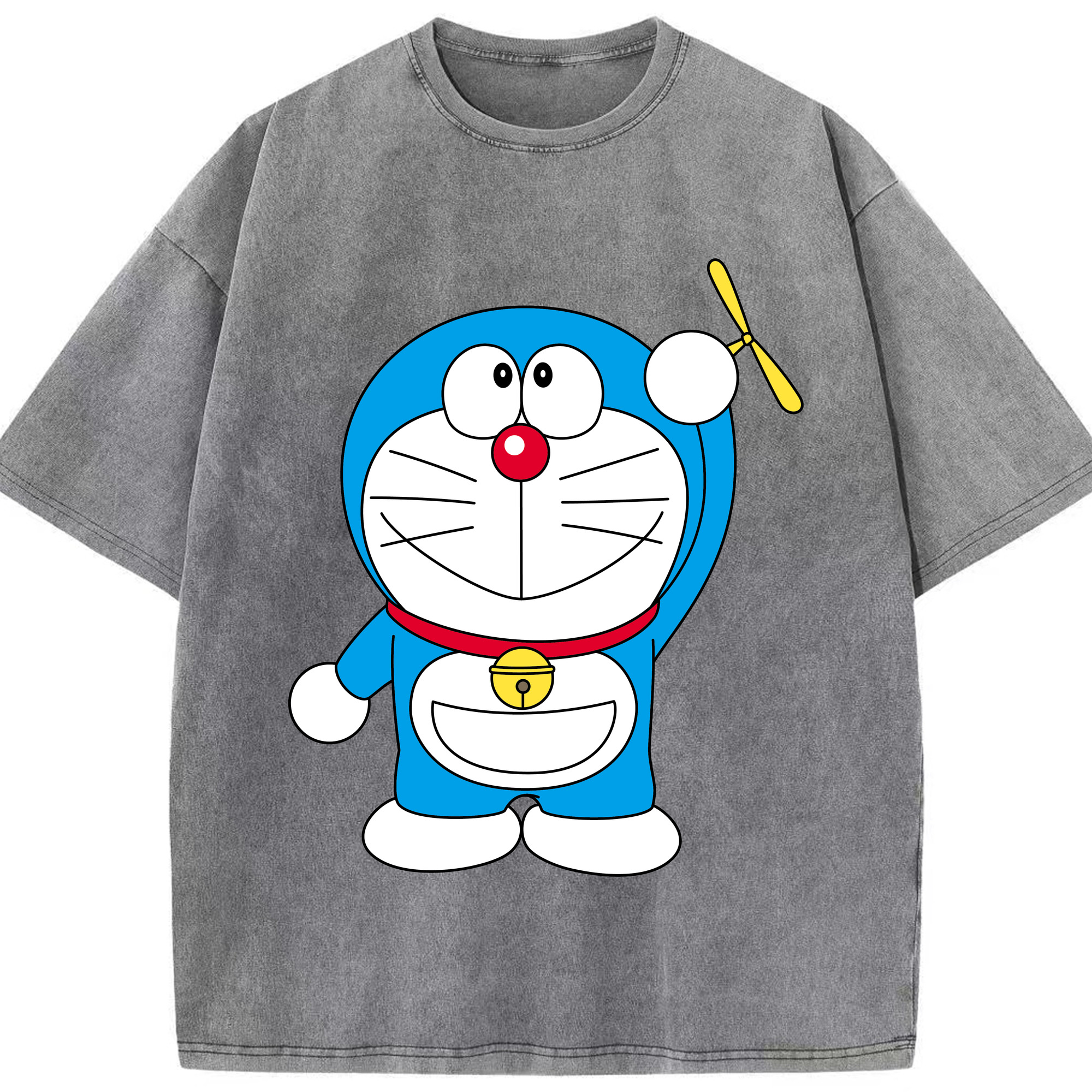 （画像用） ドラえもん Doraemon 綿100% ヴィンテージ風 半袖Tシャツ（フロントプリント）