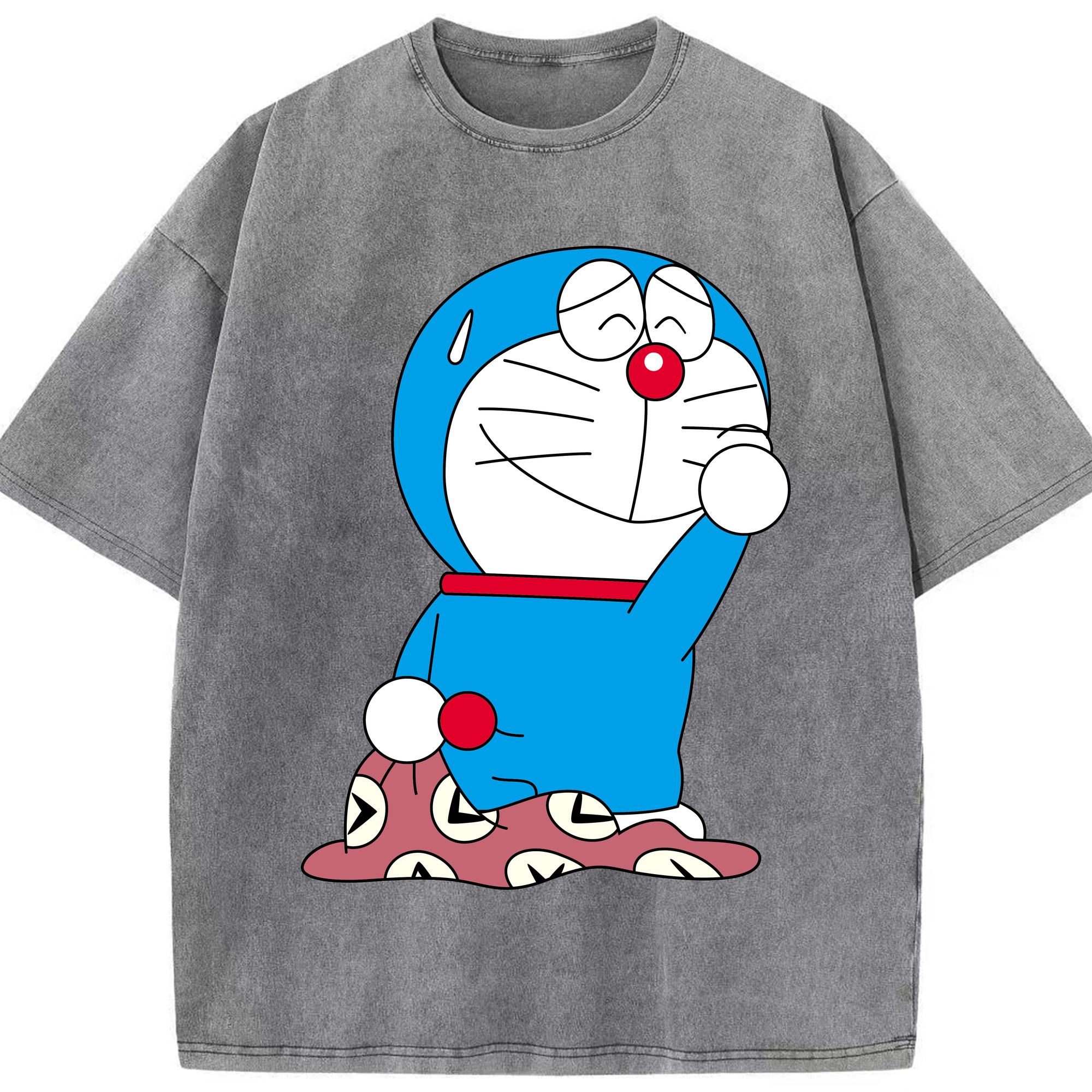 （画像用） ドラえもん Doraemon 綿100% ヴィンテージ風 半袖Tシャツ（フロントプリント）