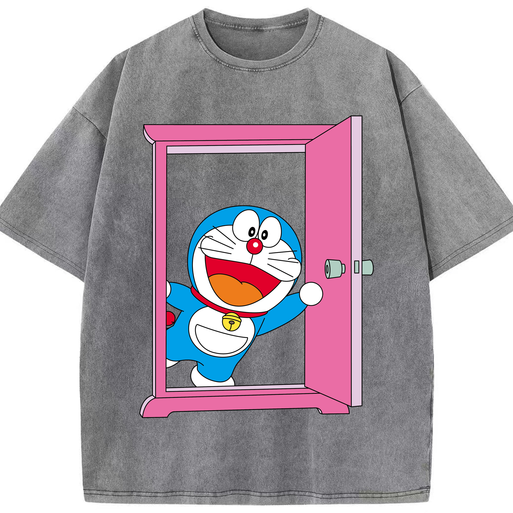 （画像用） ドラえもん Doraemon 綿100% ヴィンテージ風 半袖Tシャツ（フロントプリント）