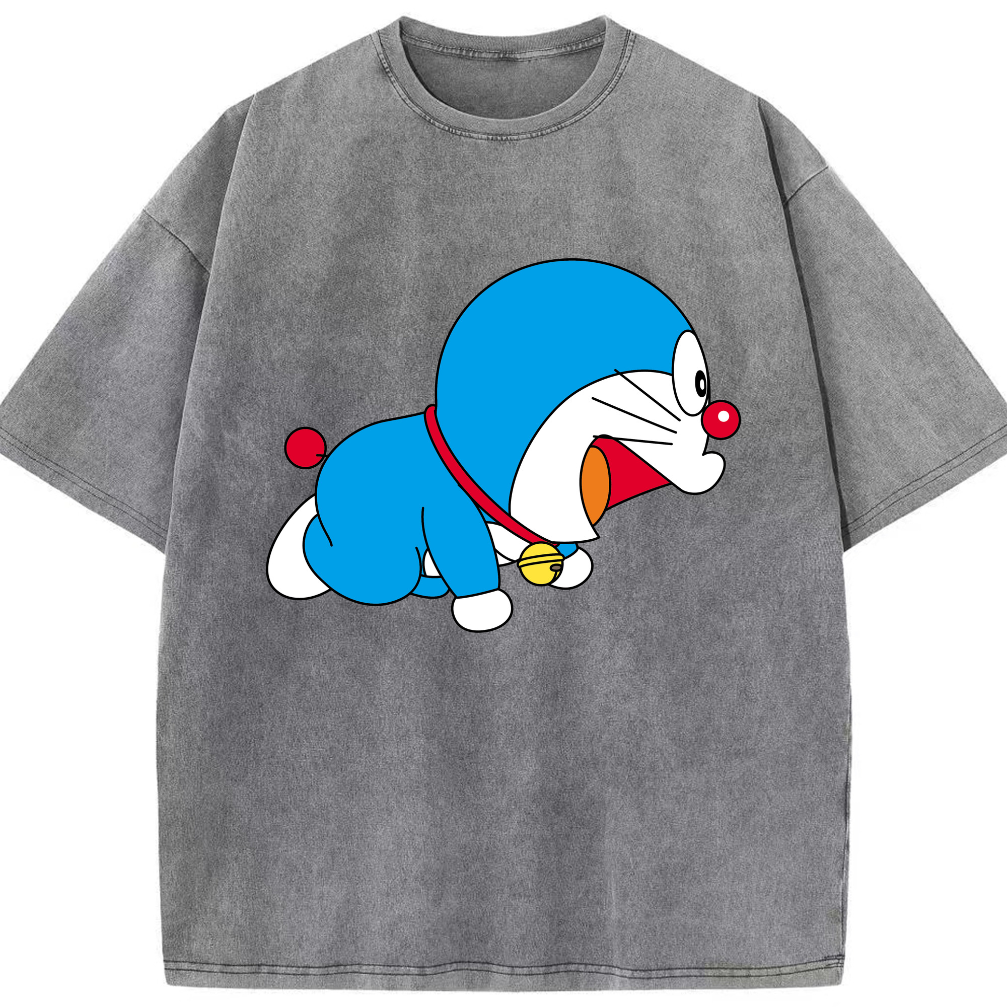 （画像用） ドラえもん Doraemon 綿100% ヴィンテージ風 半袖Tシャツ（フロントプリント）