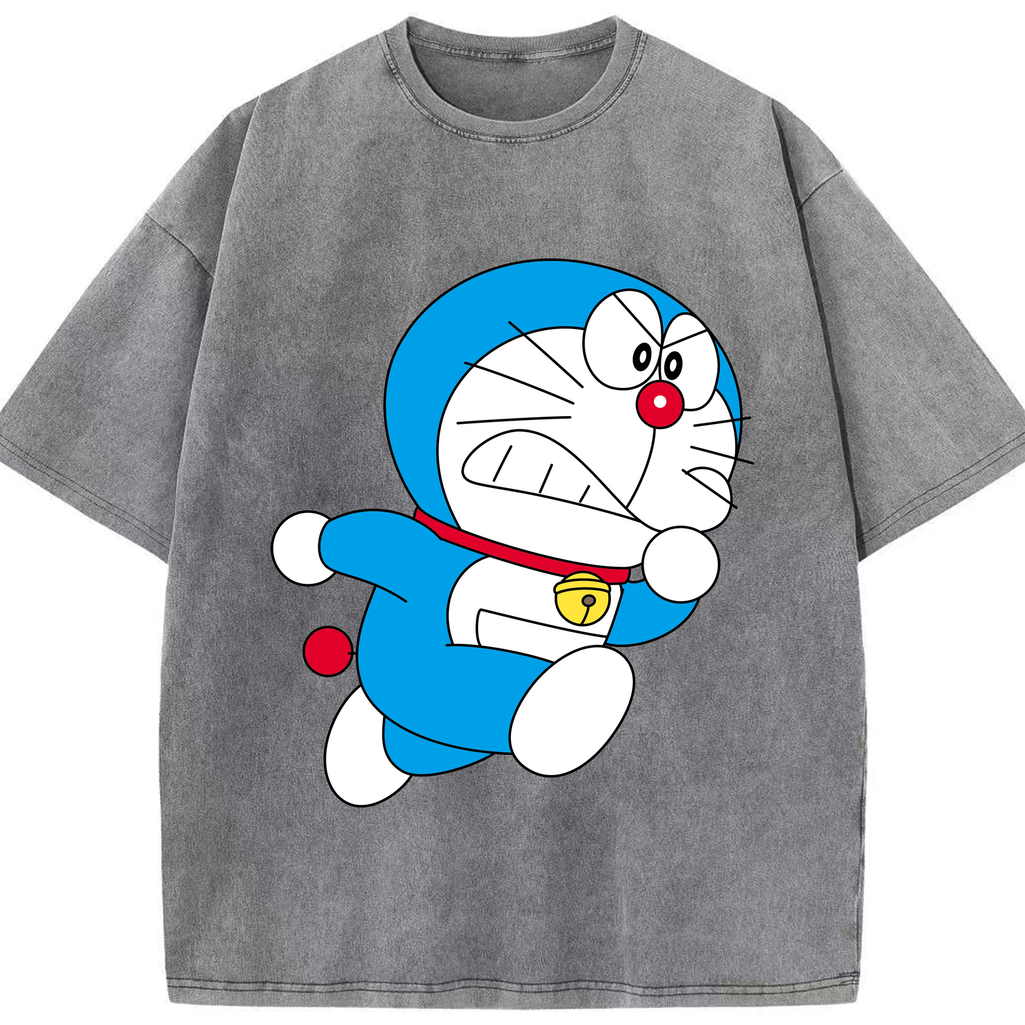 （画像用） ドラえもん Doraemon 綿100% ヴィンテージ風 半袖Tシャツ（フロントプリント）