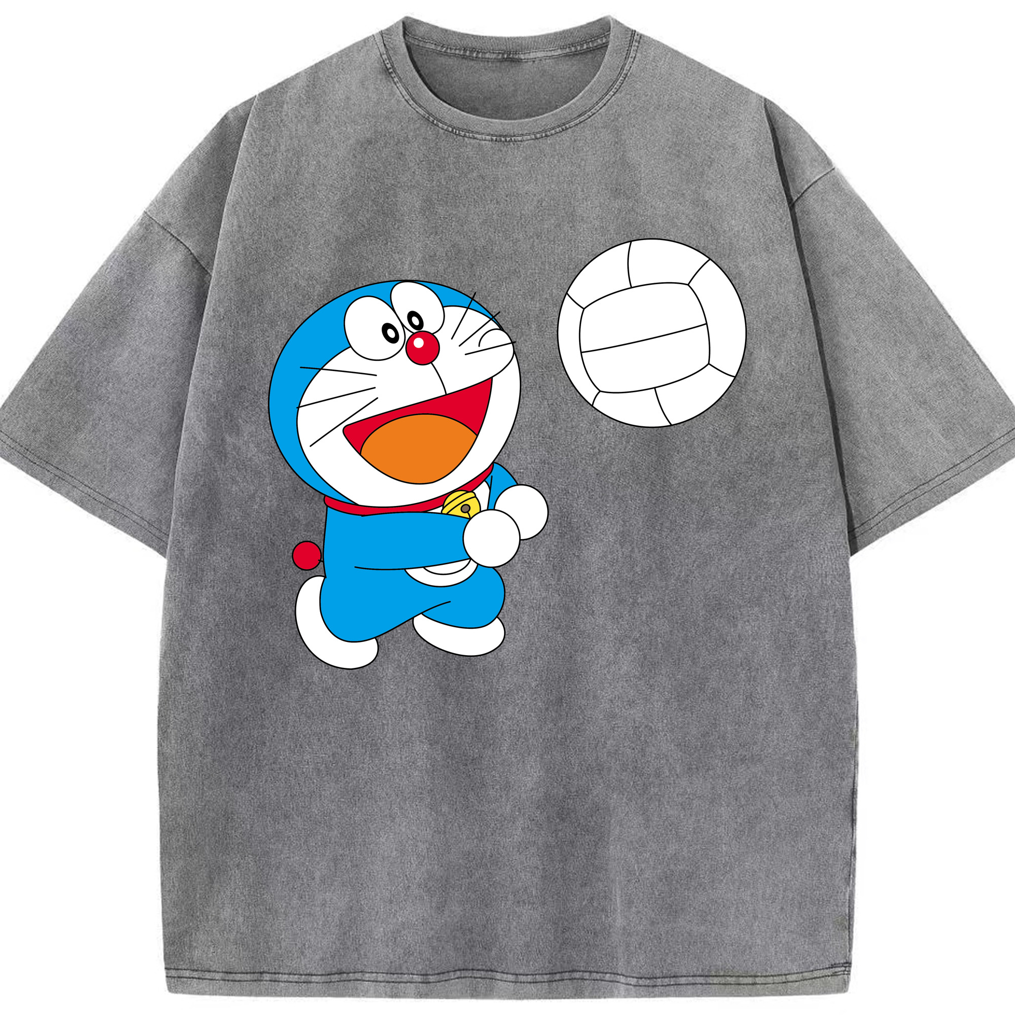 （画像用） ドラえもん Doraemon 綿100% ヴィンテージ風 半袖Tシャツ（フロントプリント）