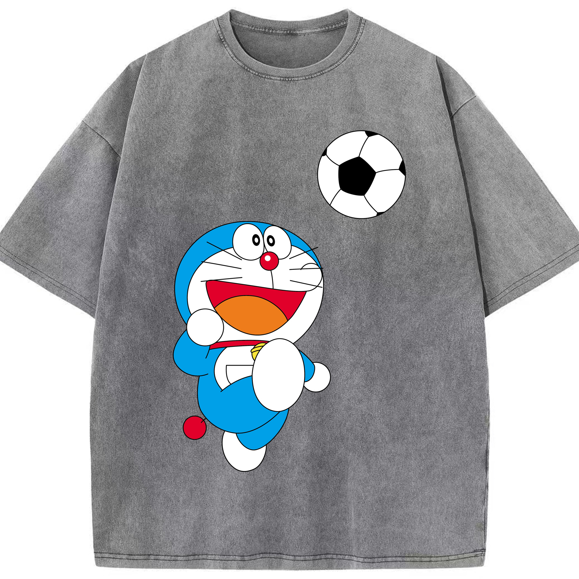 （画像用） ドラえもん Doraemon 綿100% ヴィンテージ風 半袖Tシャツ（フロントプリント）