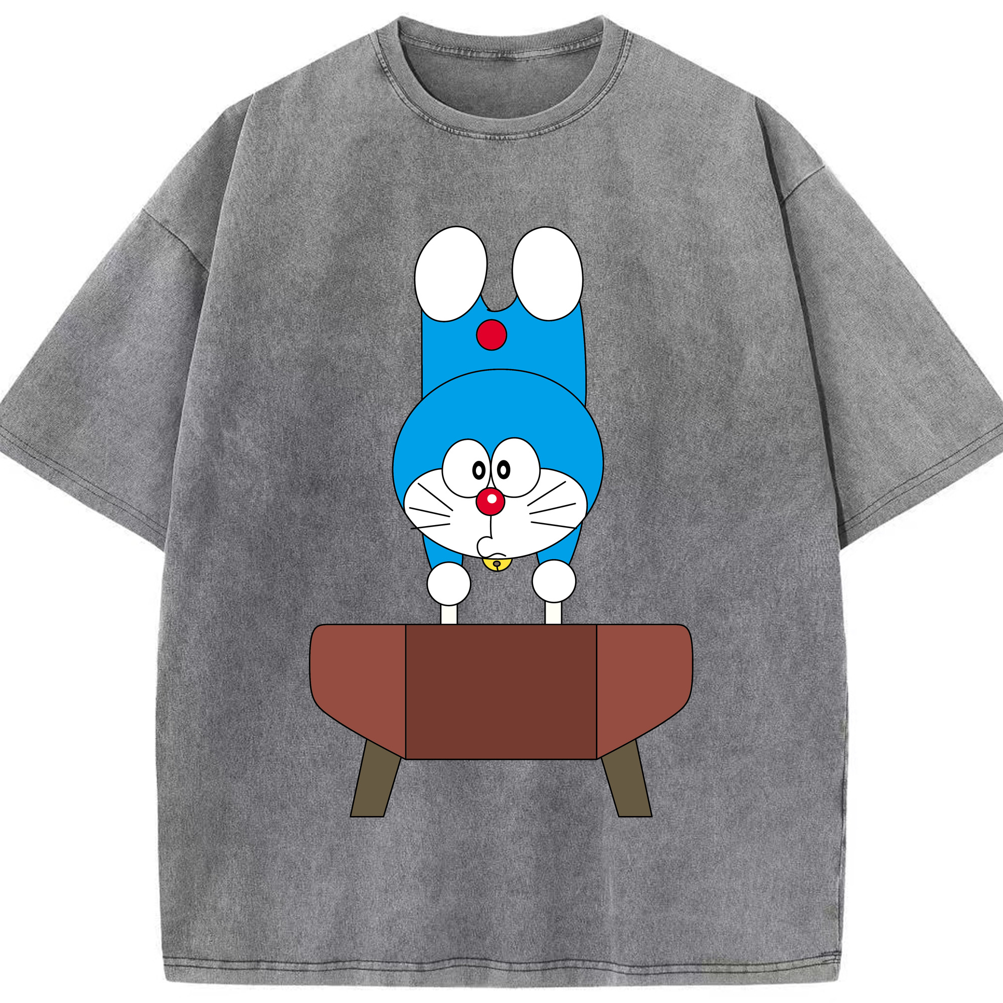 （画像用） ドラえもん Doraemon 綿100% ヴィンテージ風 半袖Tシャツ（フロントプリント）