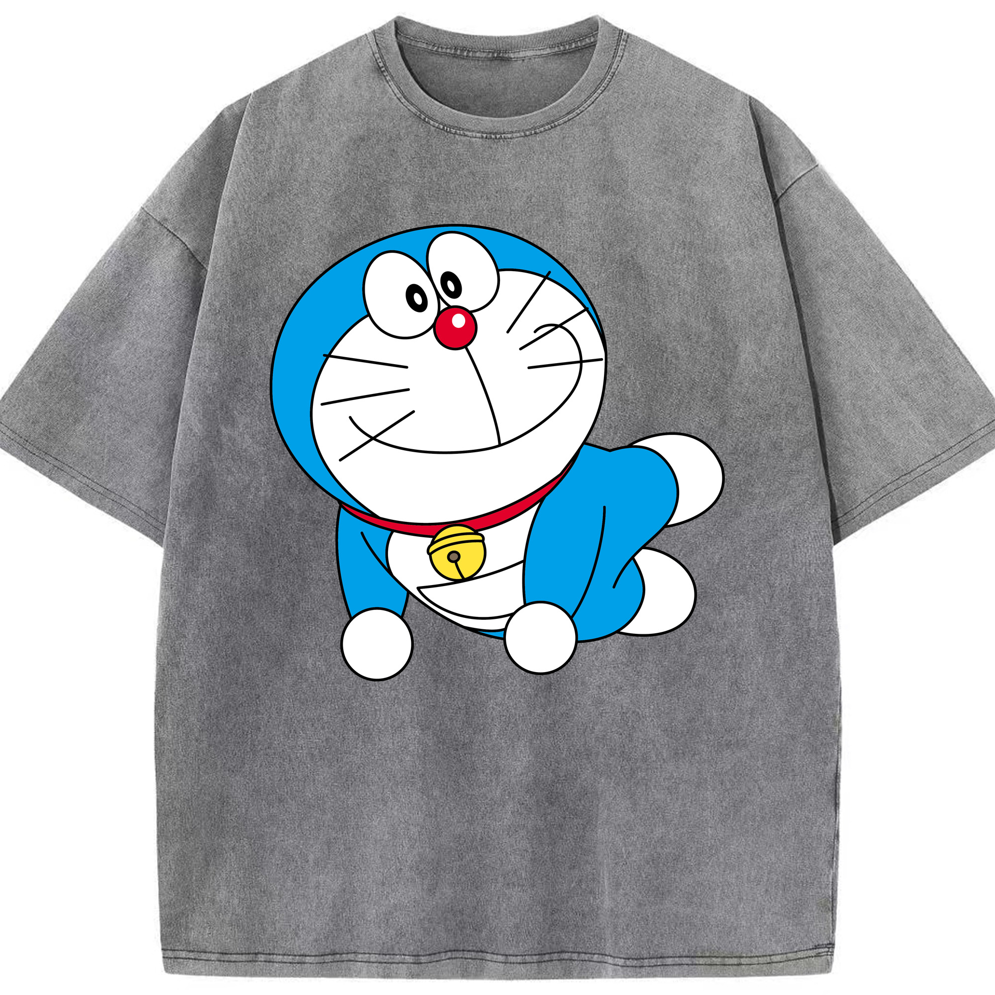 （画像用） ドラえもん Doraemon 綿100% ヴィンテージ風 半袖Tシャツ（フロントプリント）