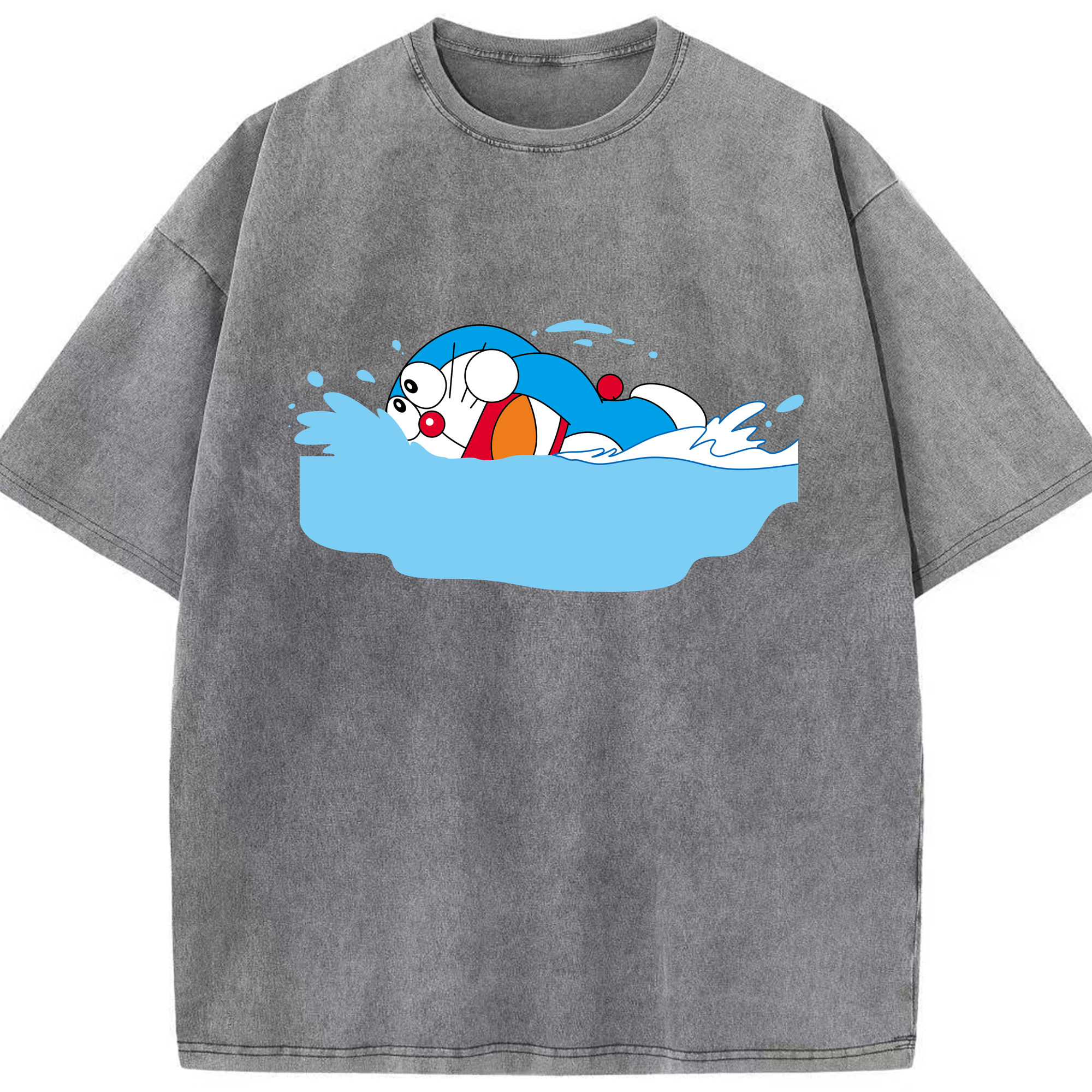 （画像用） ドラえもん Doraemon 綿100% ヴィンテージ風 半袖Tシャツ（フロントプリント）