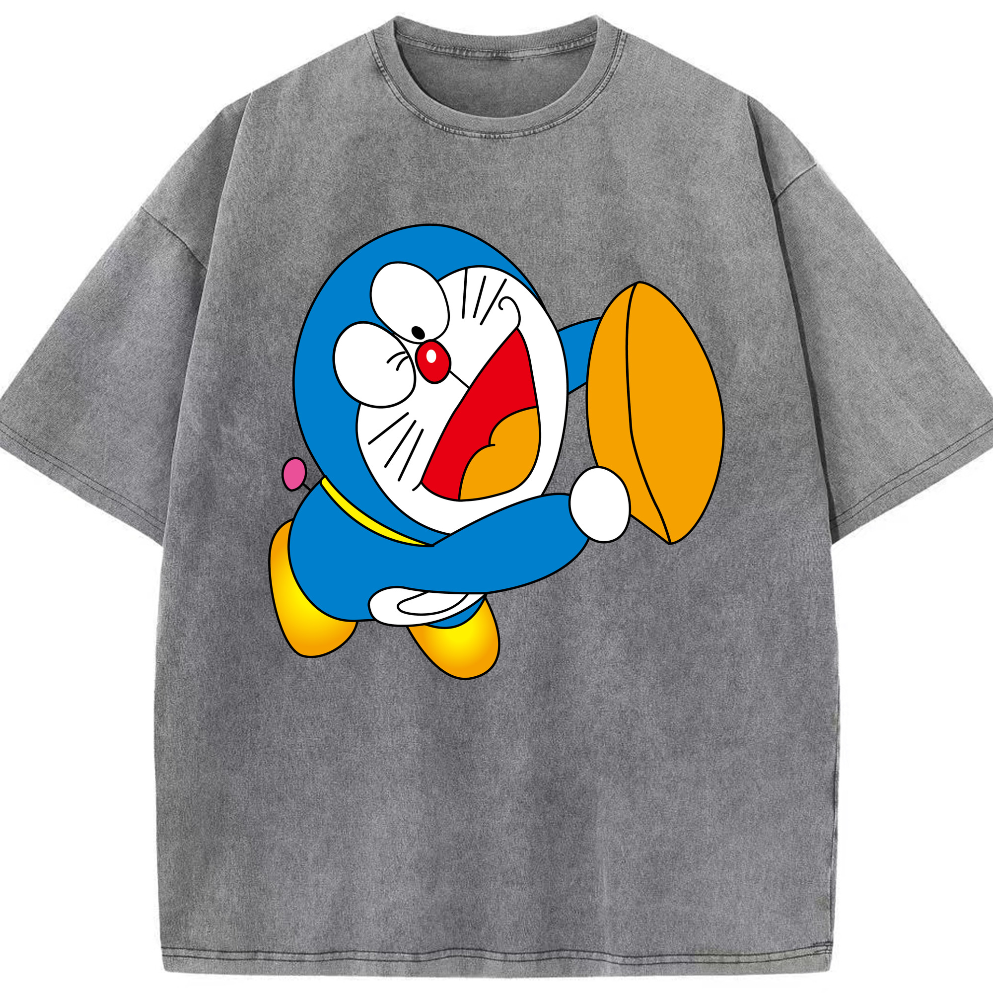 （画像用） ドラえもん Doraemon 綿100% ヴィンテージ風 半袖Tシャツ（フロントプリント）