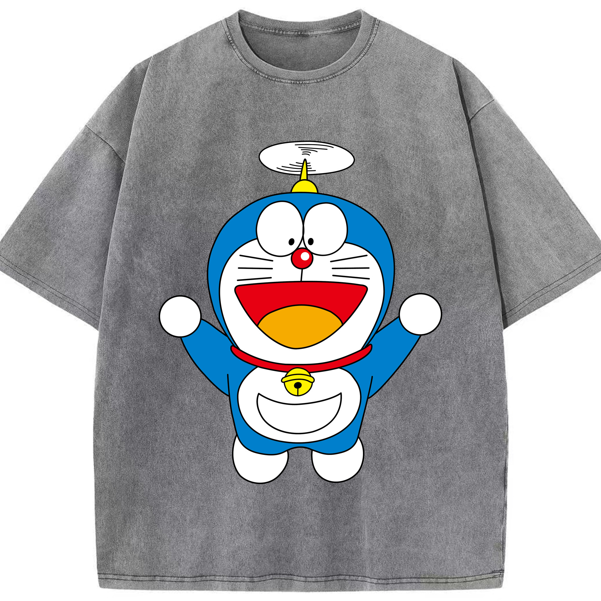 （画像用） ドラえもん Doraemon 綿100% ヴィンテージ風 半袖Tシャツ（フロントプリント）