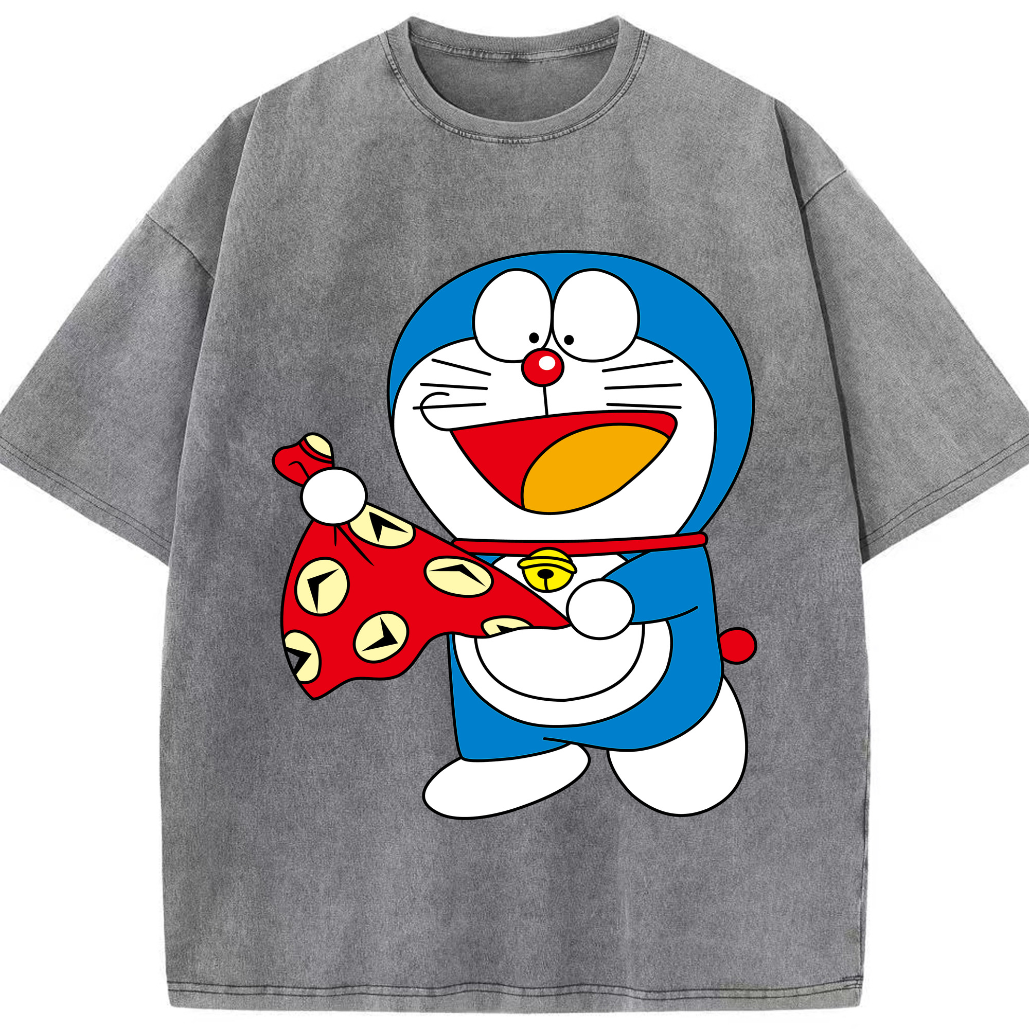 （画像用） ドラえもん Doraemon 綿100% ヴィンテージ風 半袖Tシャツ（フロントプリント）