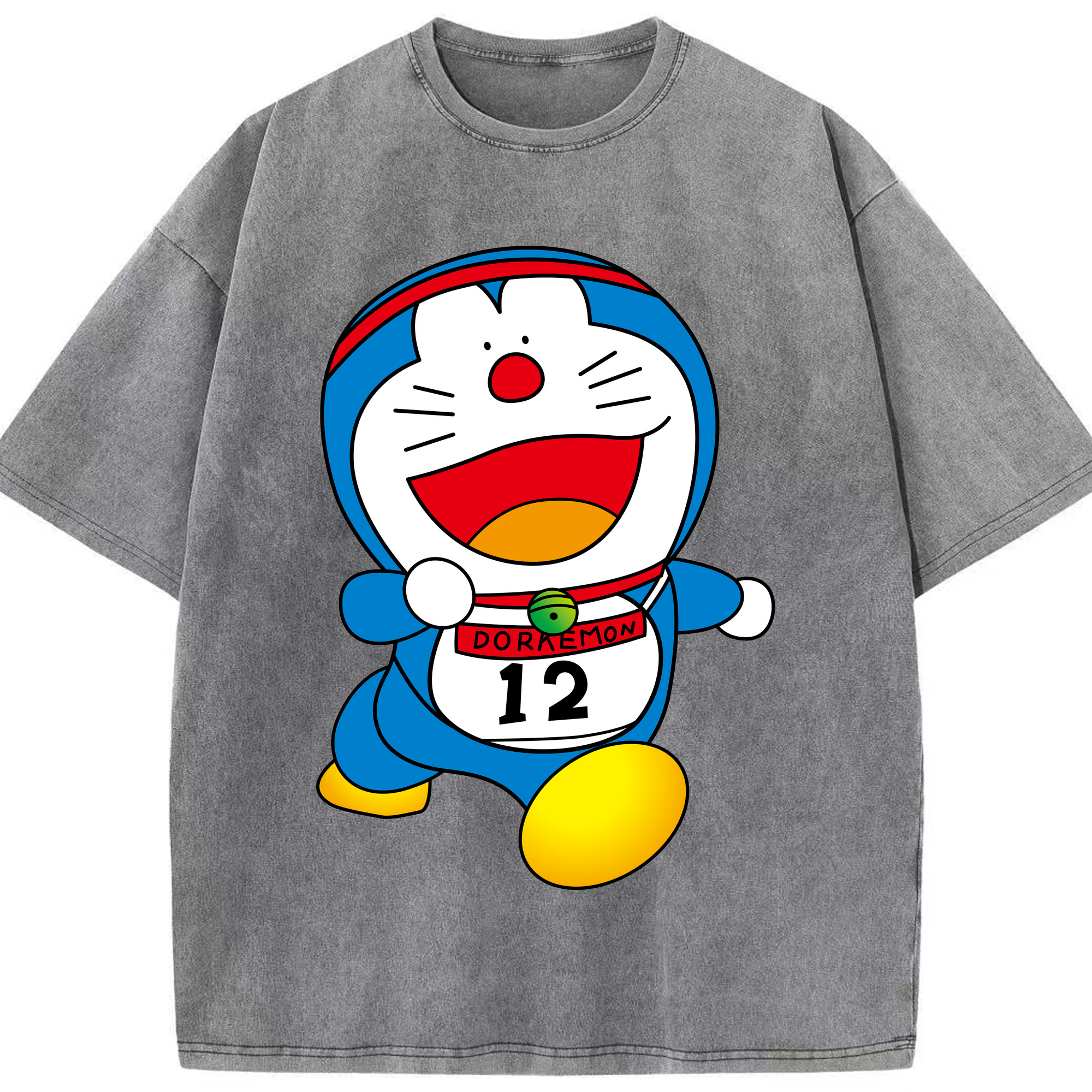 （画像用） ドラえもん Doraemon 綿100% ヴィンテージ風 半袖Tシャツ（フロントプリント）