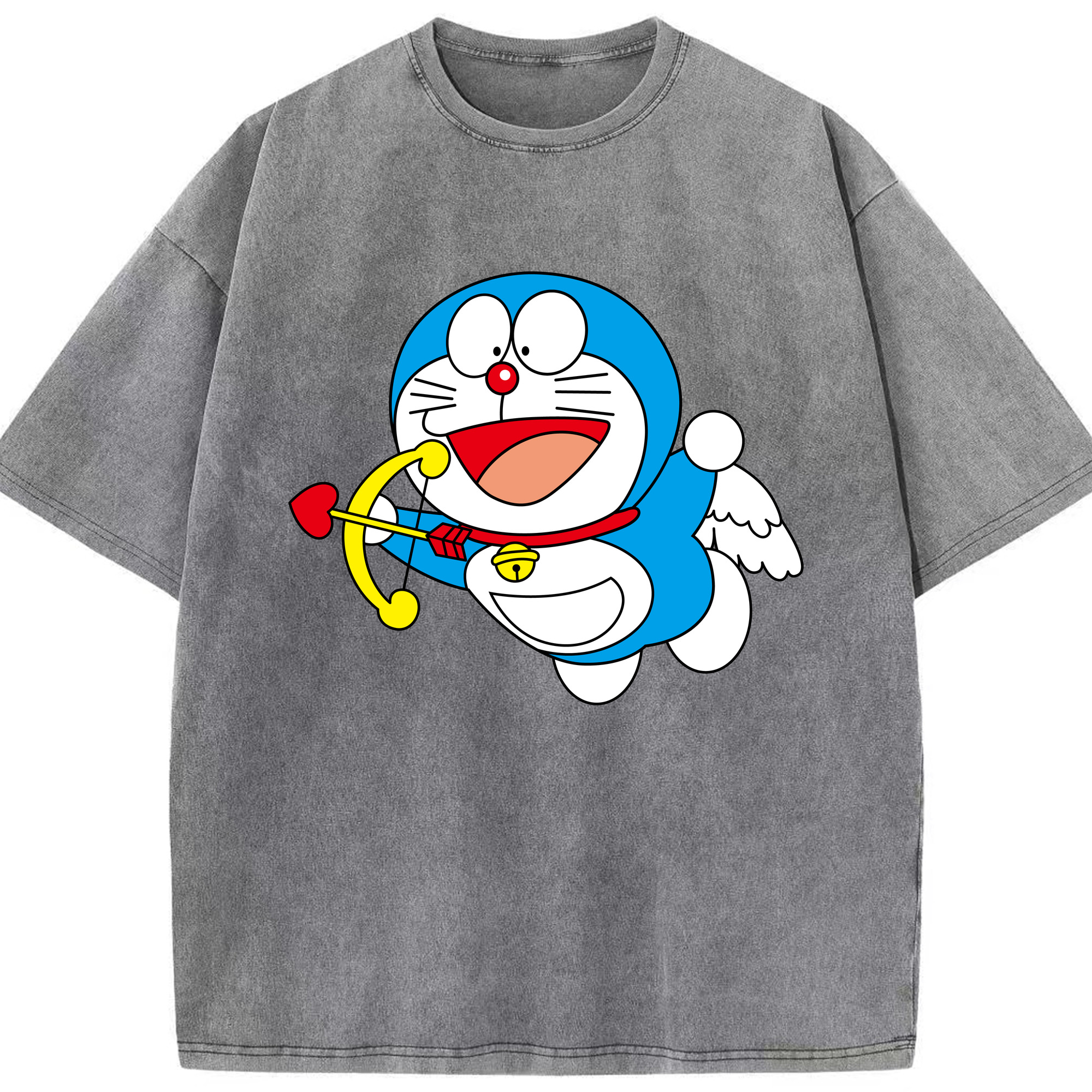 （画像用） ドラえもん Doraemon 綿100% ヴィンテージ風 半袖Tシャツ（フロントプリント）