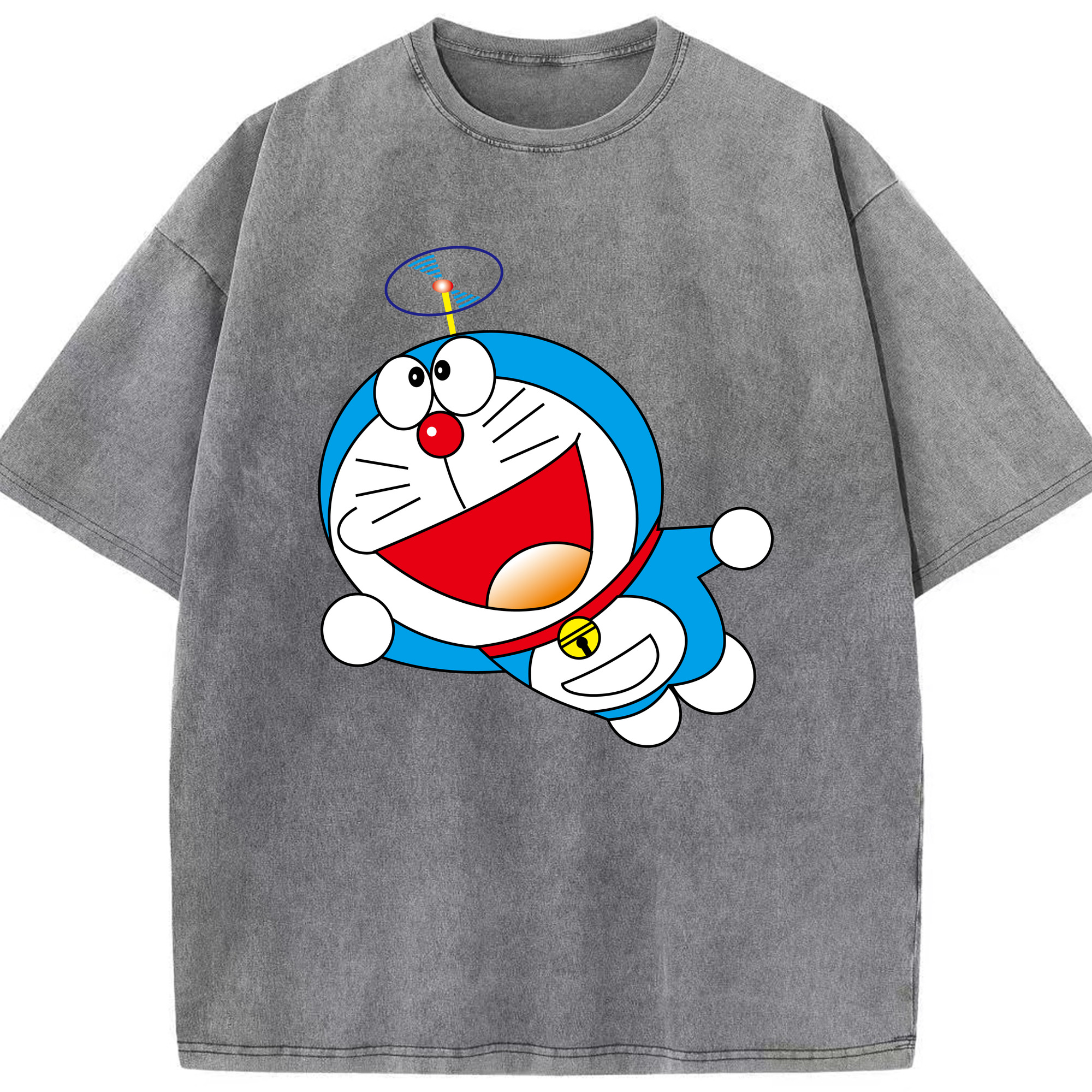 （画像用） ドラえもん Doraemon 綿100% ヴィンテージ風 半袖Tシャツ（フロントプリント）
