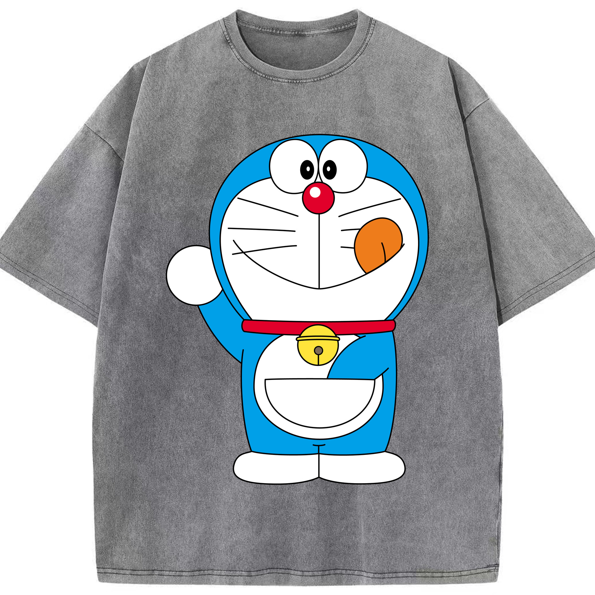 （画像用） ドラえもん Doraemon 綿100% ヴィンテージ風 半袖Tシャツ（フロントプリント）