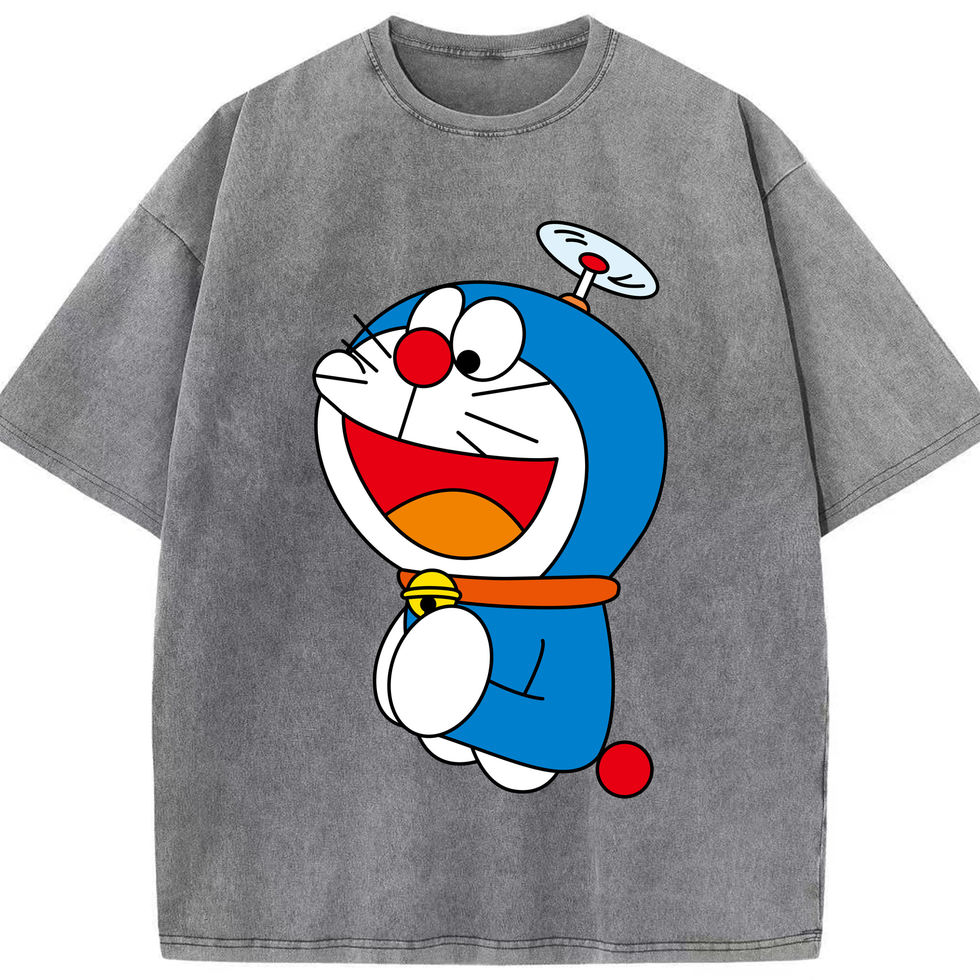 （画像用） ドラえもん Doraemon 綿100% ヴィンテージ風 半袖Tシャツ（フロントプリント）