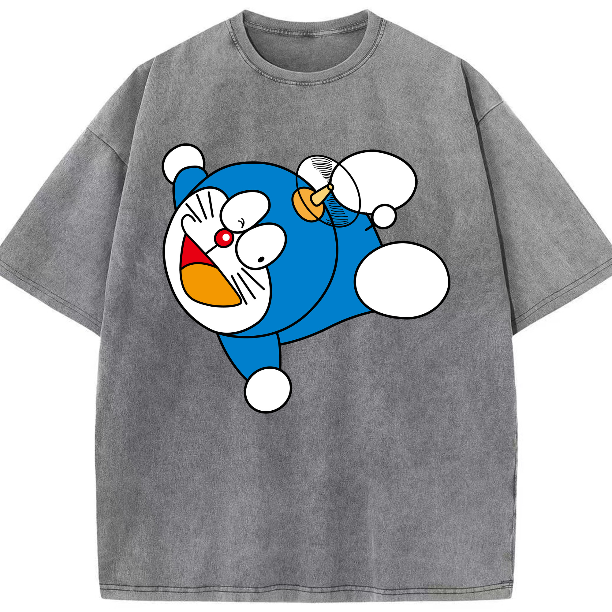 （画像用） ドラえもん Doraemon 綿100% ヴィンテージ風 半袖Tシャツ（フロントプリント）