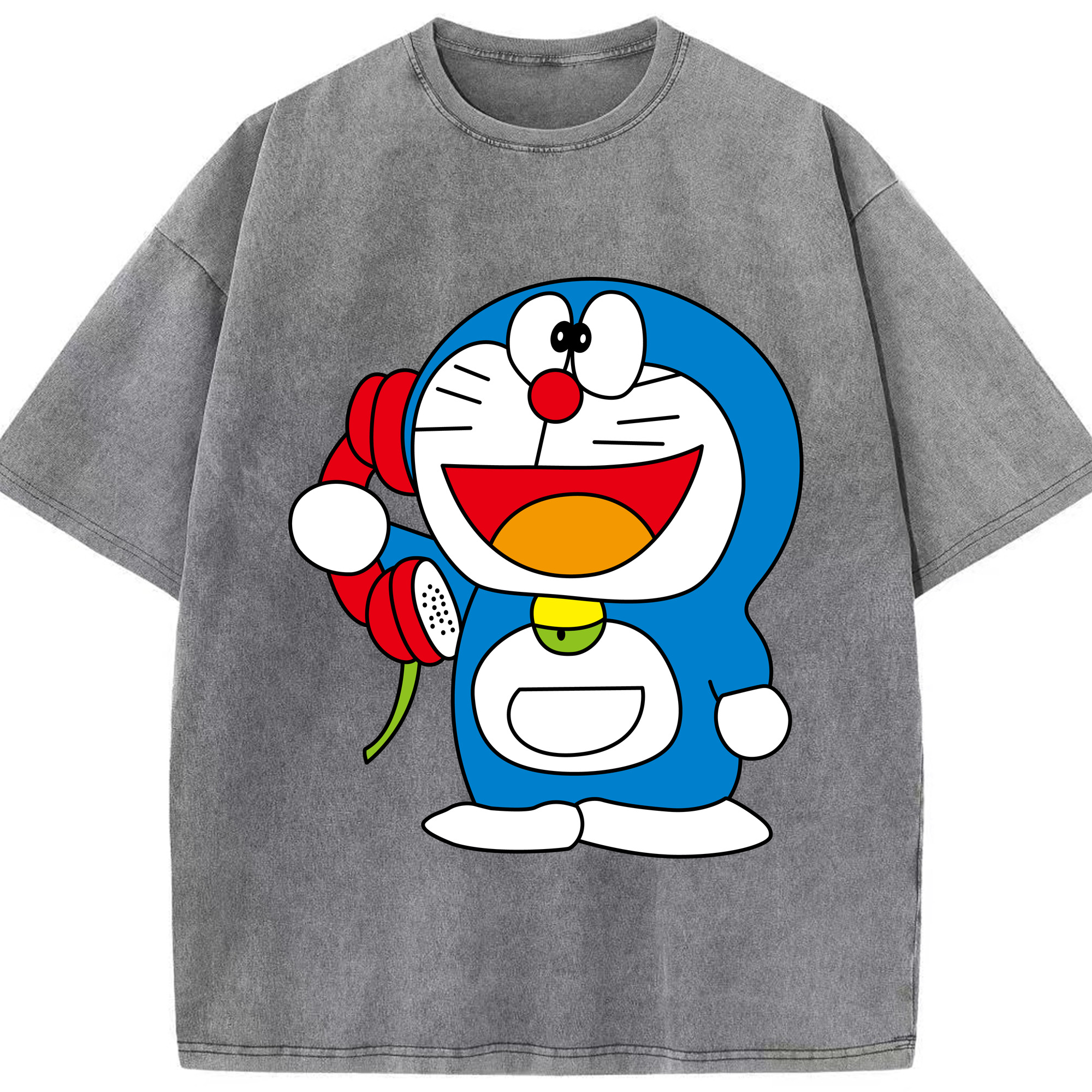 （画像用） ドラえもん Doraemon 綿100% ヴィンテージ風 半袖Tシャツ（フロントプリント）