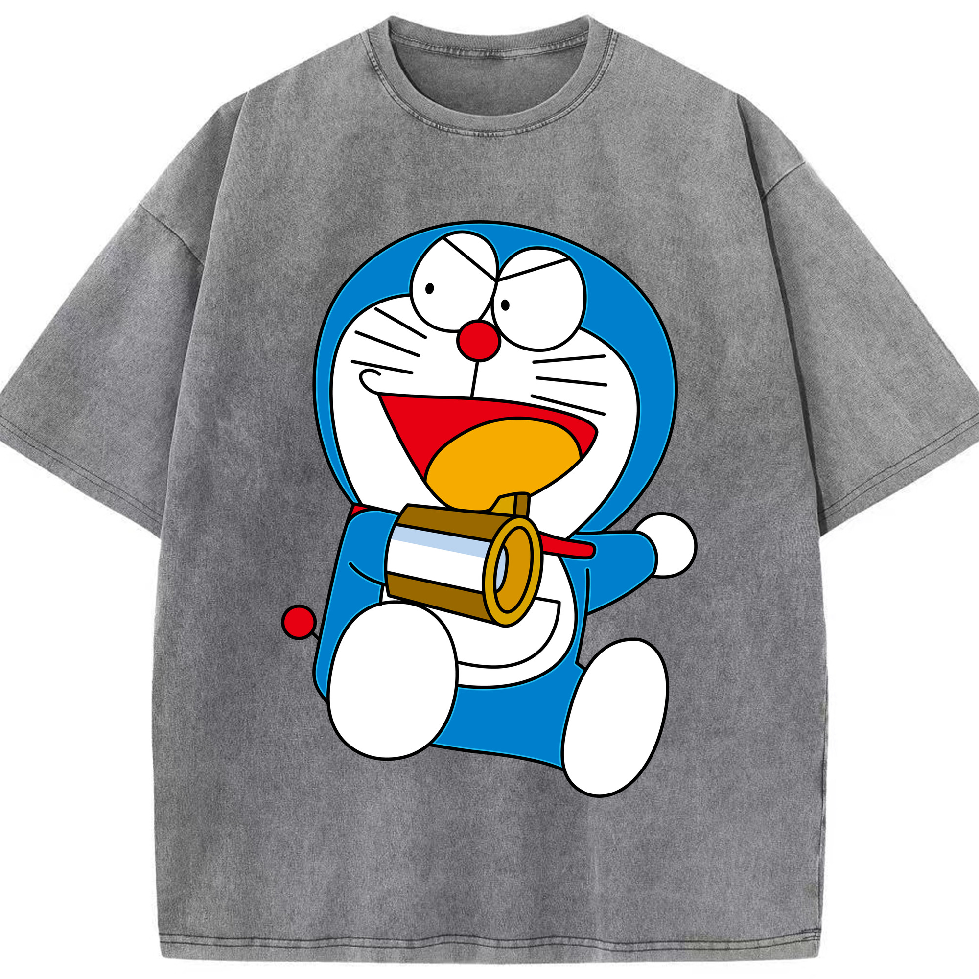 （画像用） ドラえもん Doraemon 綿100% ヴィンテージ風 半袖Tシャツ（フロントプリント）