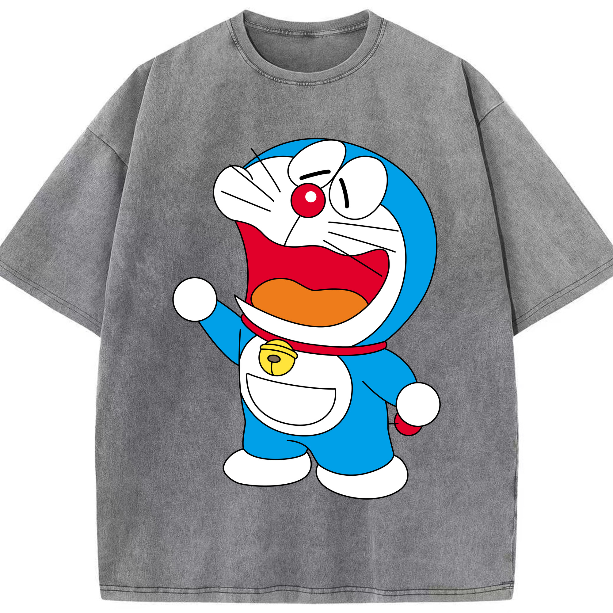 （画像用） ドラえもん Doraemon 綿100% ヴィンテージ風 半袖Tシャツ（フロントプリント）