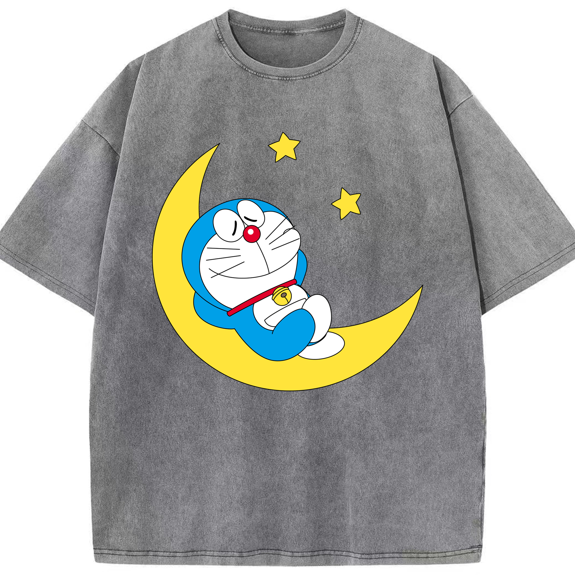 （画像用） ドラえもん Doraemon 綿100% ヴィンテージ風 半袖Tシャツ（フロントプリント）