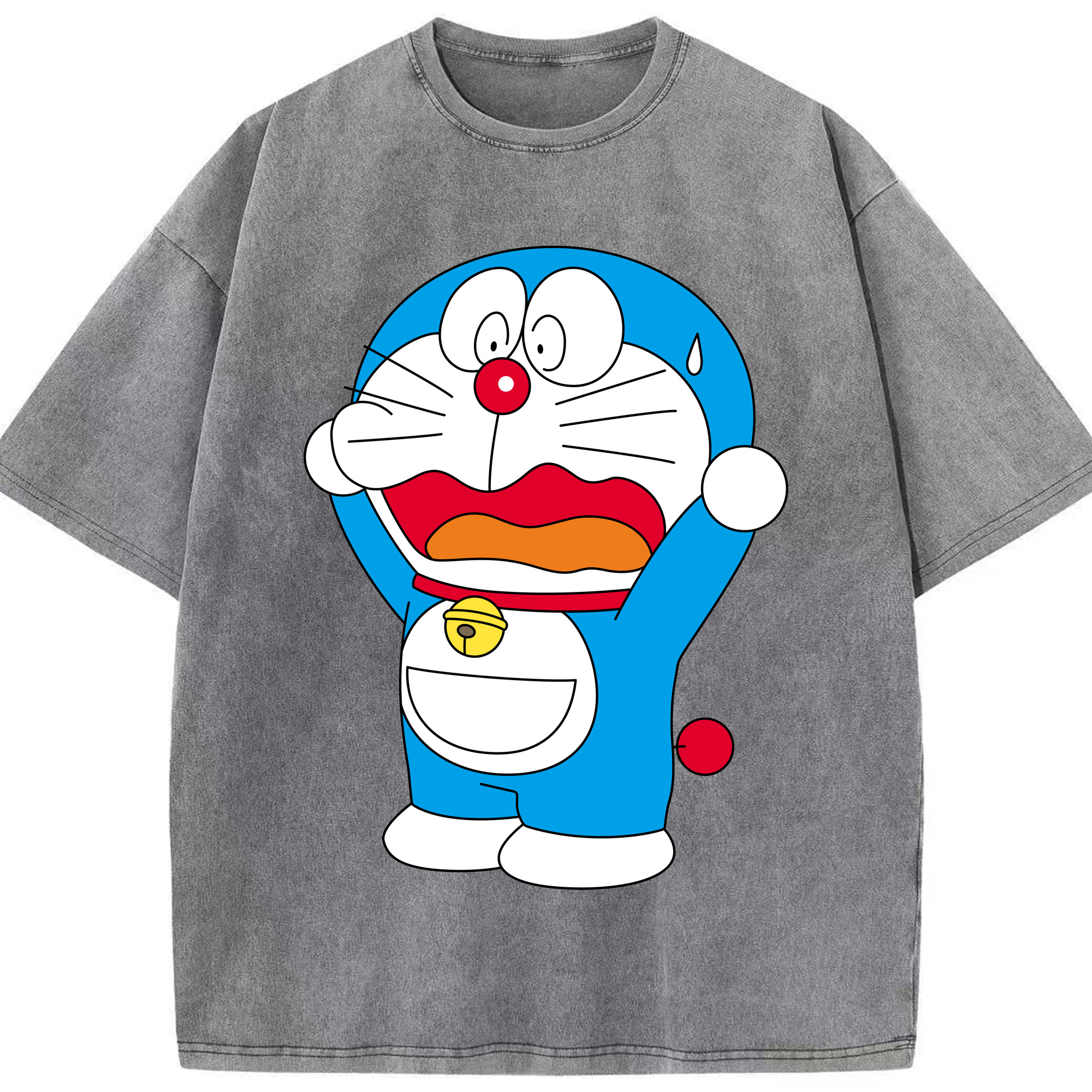 （画像用） ドラえもん Doraemon 綿100% ヴィンテージ風 半袖Tシャツ（フロントプリント）