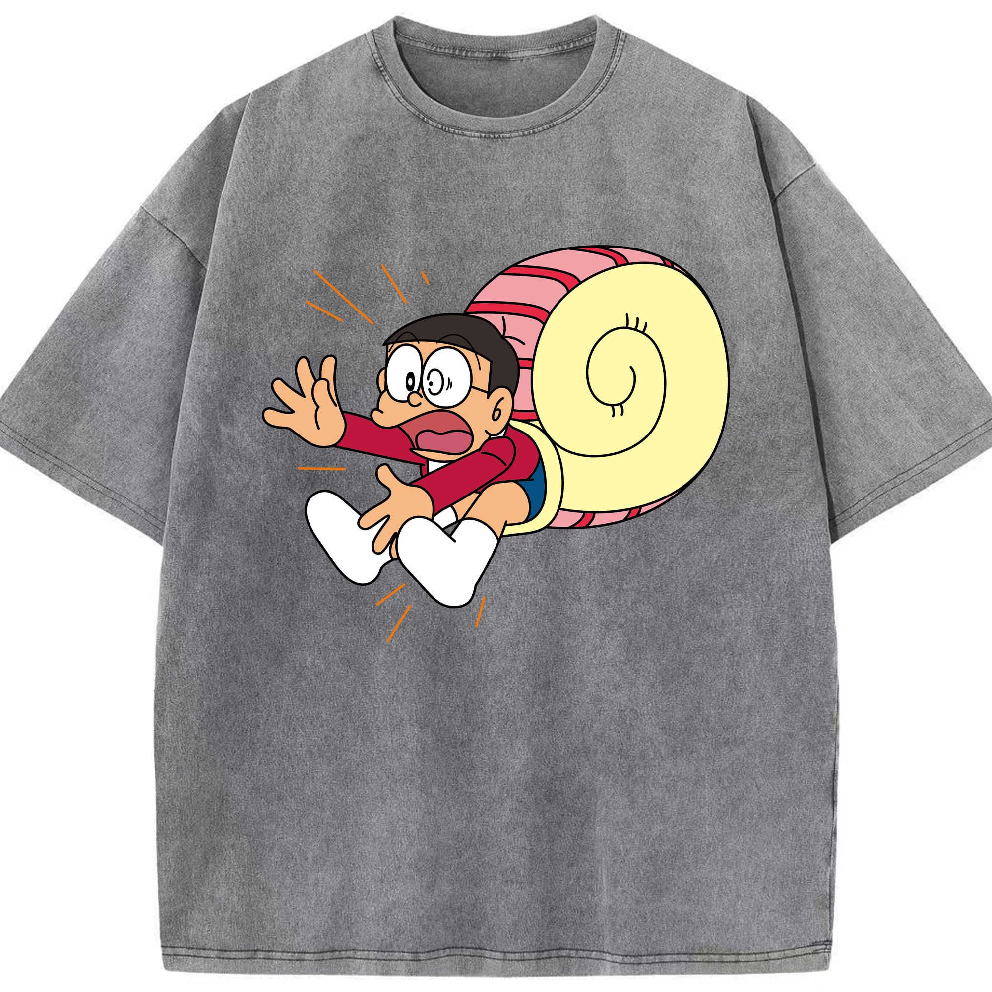 （画像用） ドラえもん 野比 のび太 Doraemon Nobita Nobi 綿100% ヴィンテージ風 半袖Tシャツ（フロントプリント）