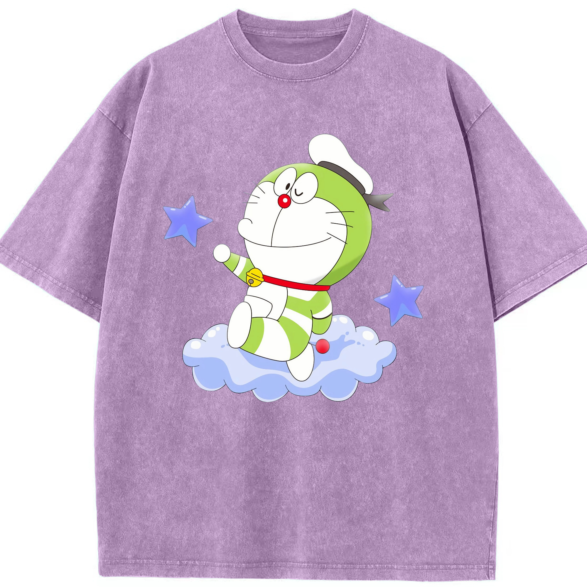 （画像用） ドラえもん Doraemon 綿100% ヴィンテージ風 半袖Tシャツ（フロントプリント）