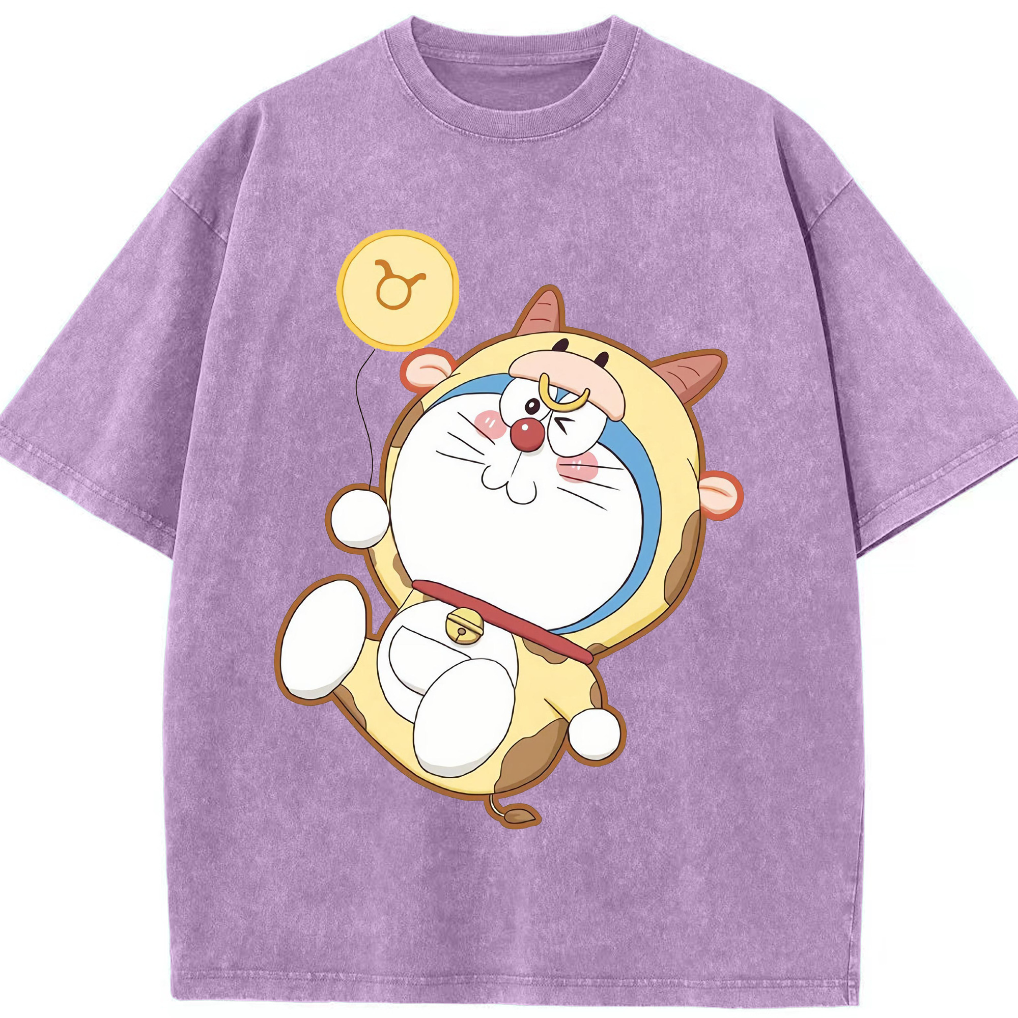 （画像用） ドラえもん Doraemon 綿100% ヴィンテージ風 半袖Tシャツ（フロントプリント）