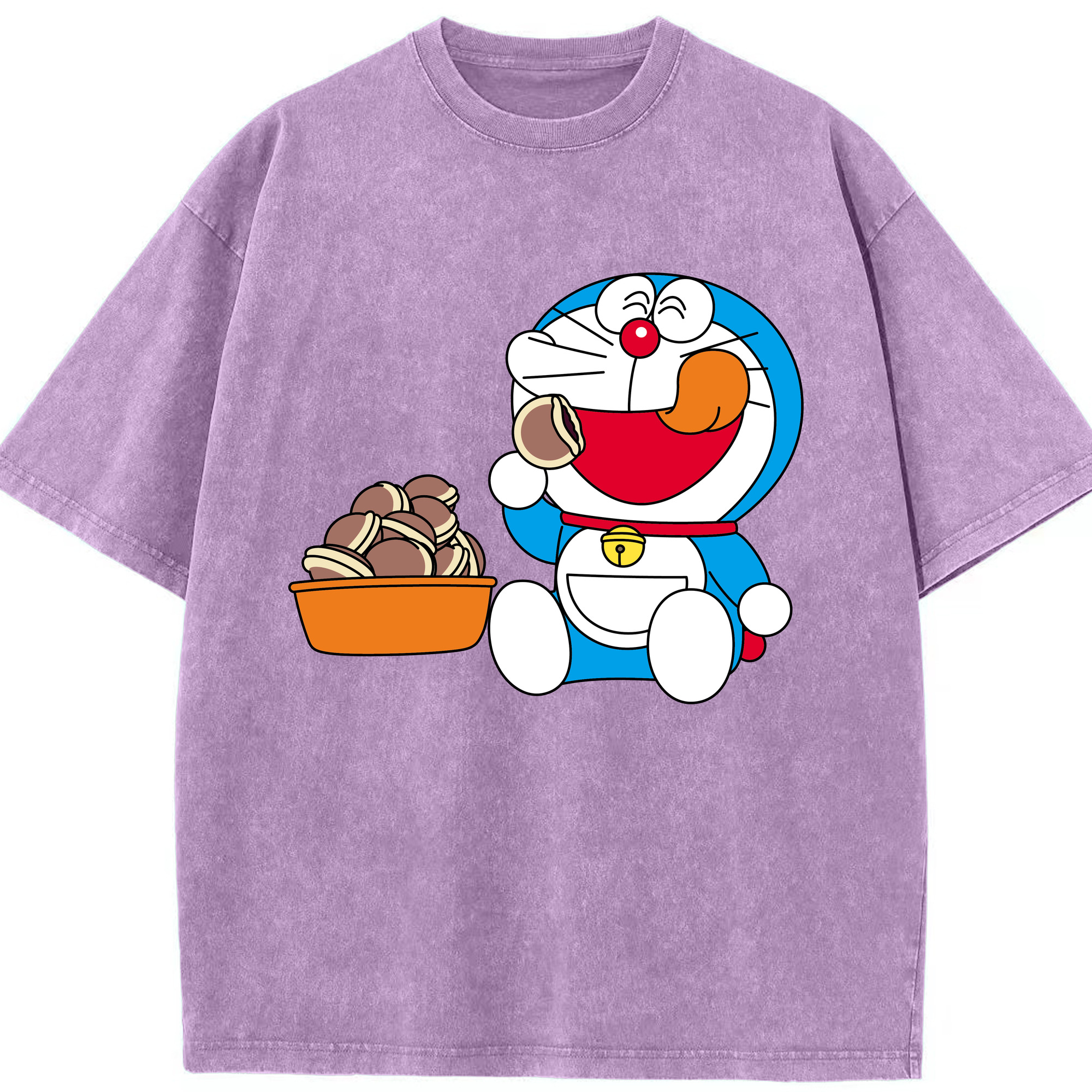 （画像用） ドラえもん Doraemon 綿100% ヴィンテージ風 半袖Tシャツ（フロントプリント）
