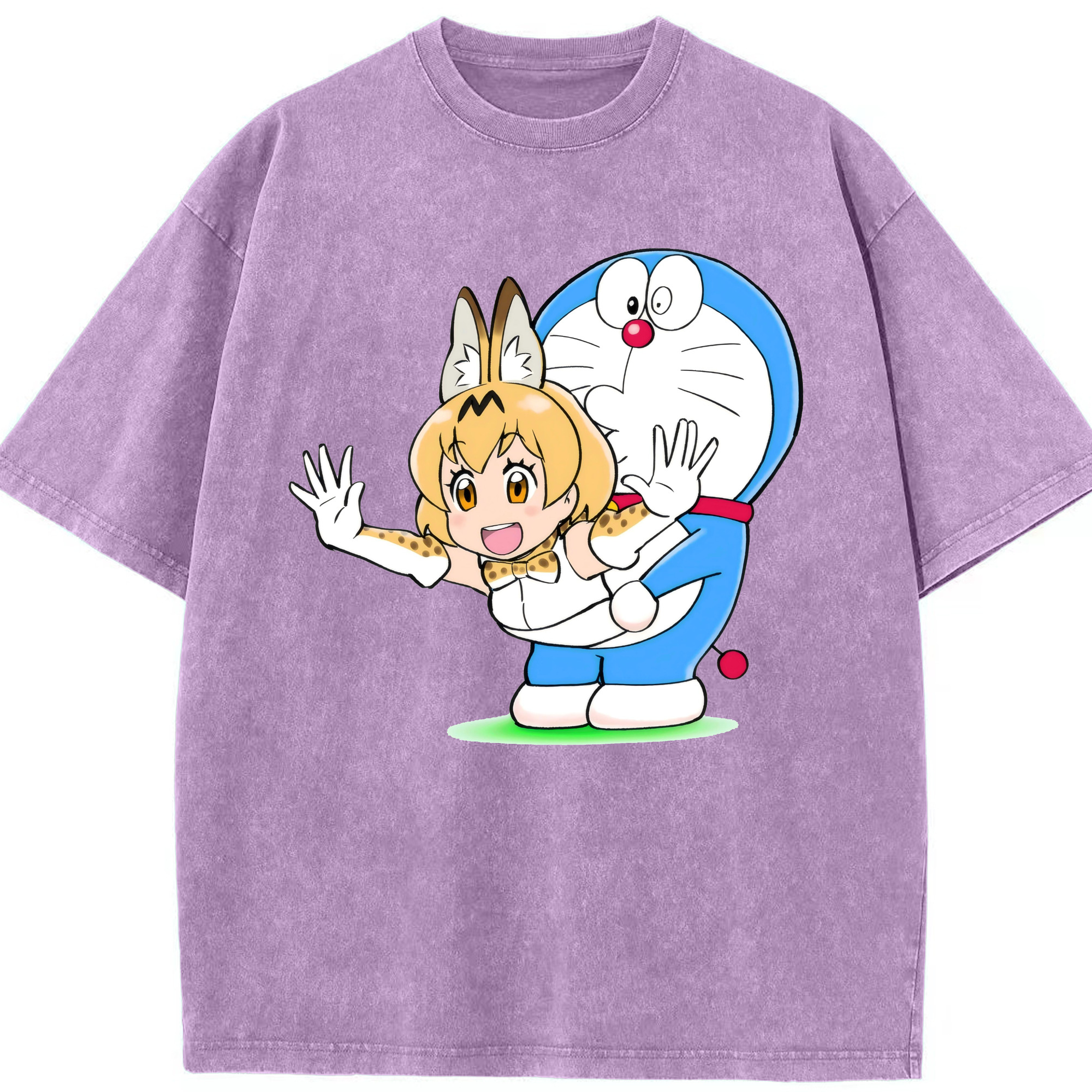 （画像用） ドラえもん Doraemon 綿100% ヴィンテージ風 半袖Tシャツ（フロントプリント）