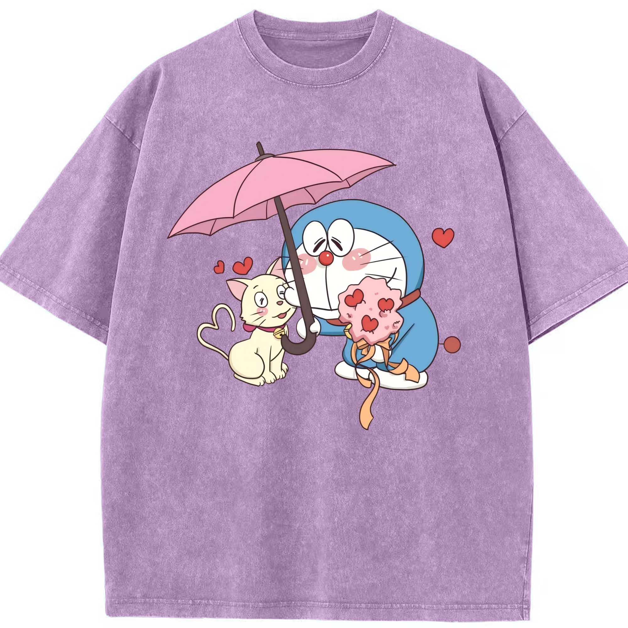 （画像用） ドラえもん Doraemon 綿100% ヴィンテージ風 半袖Tシャツ（フロントプリント）