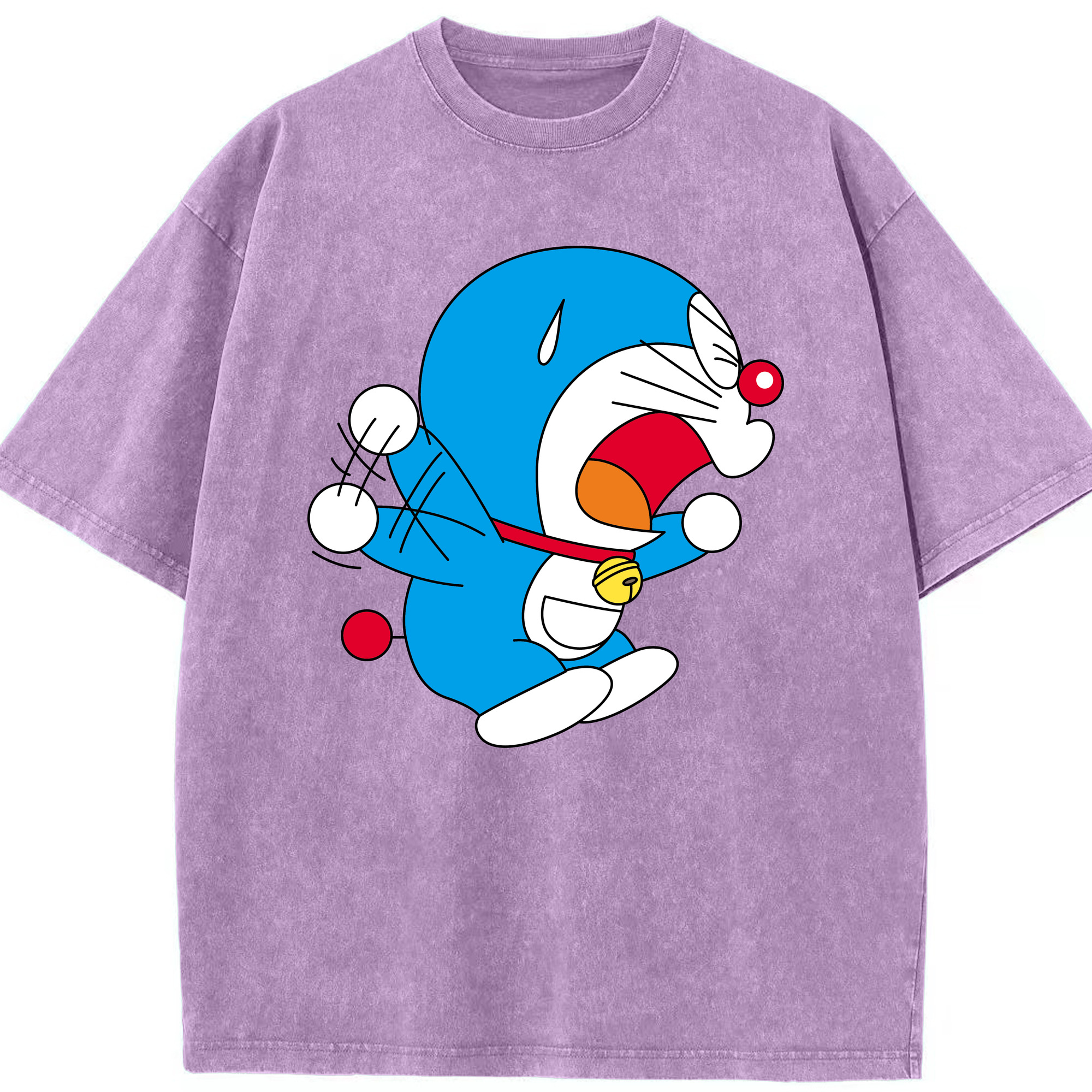 （画像用） ドラえもん Doraemon 綿100% ヴィンテージ風 半袖Tシャツ（フロントプリント）