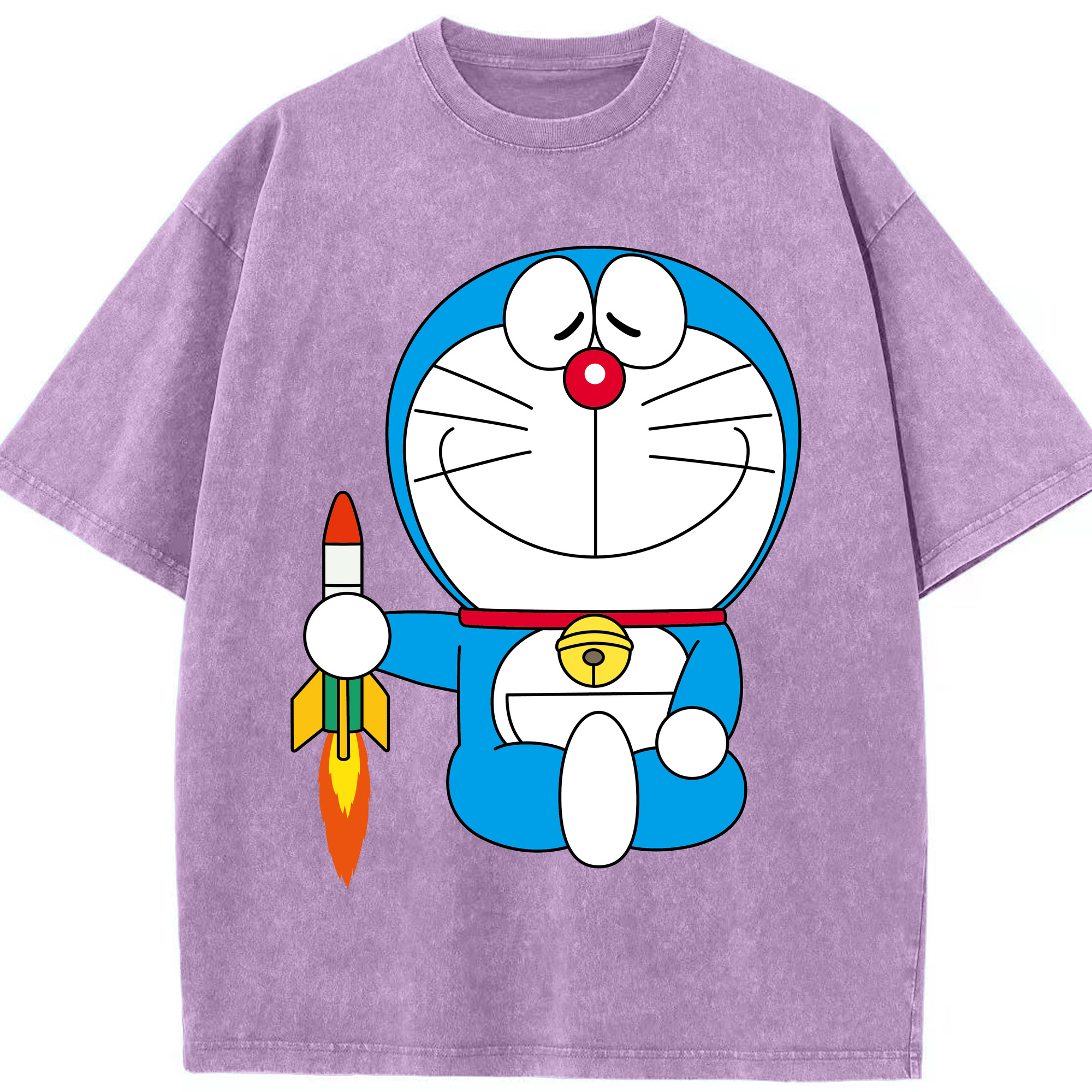 （画像用） ドラえもん Doraemon 綿100% ヴィンテージ風 半袖Tシャツ（フロントプリント）
