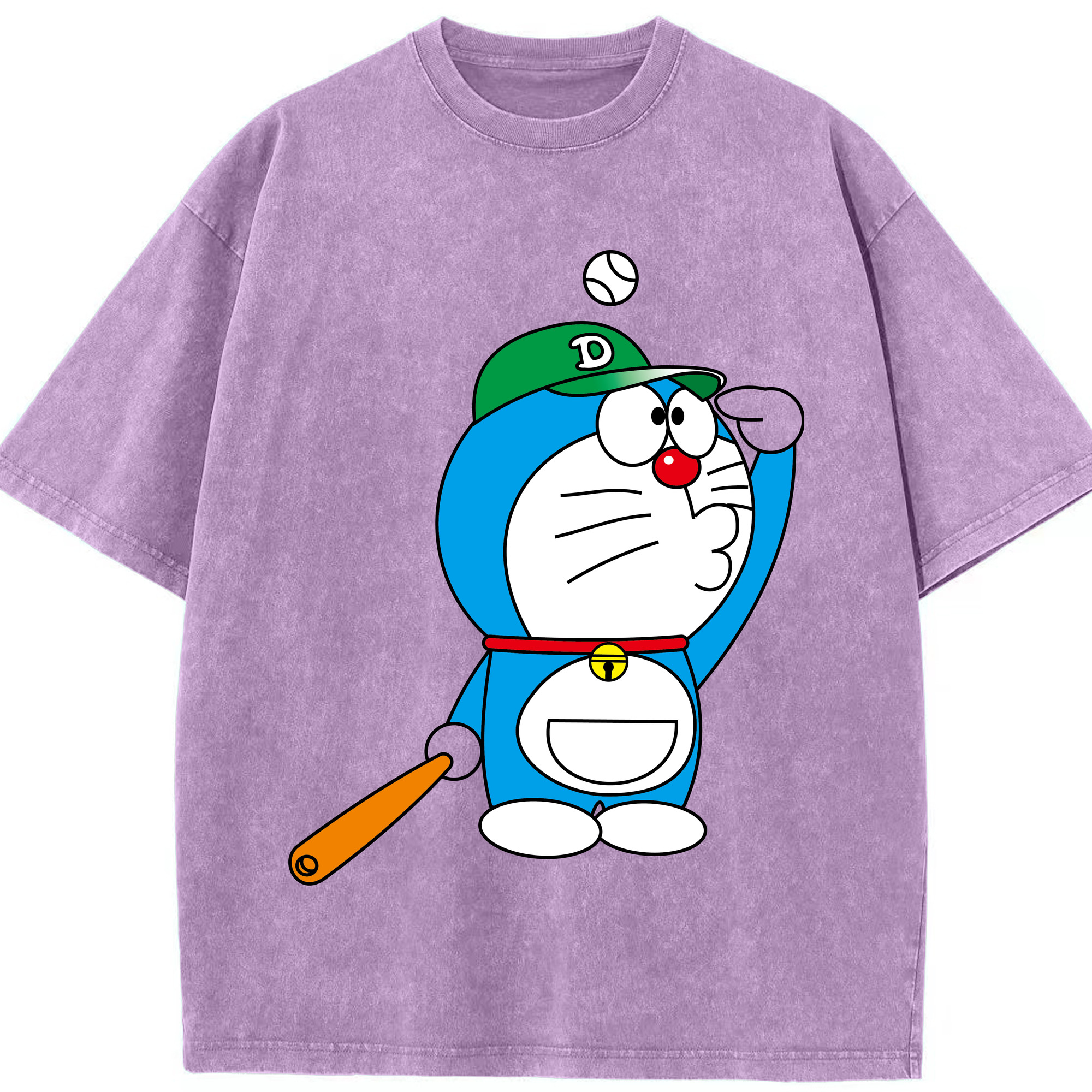 （画像用） ドラえもん Doraemon 綿100% ヴィンテージ風 半袖Tシャツ（フロントプリント）