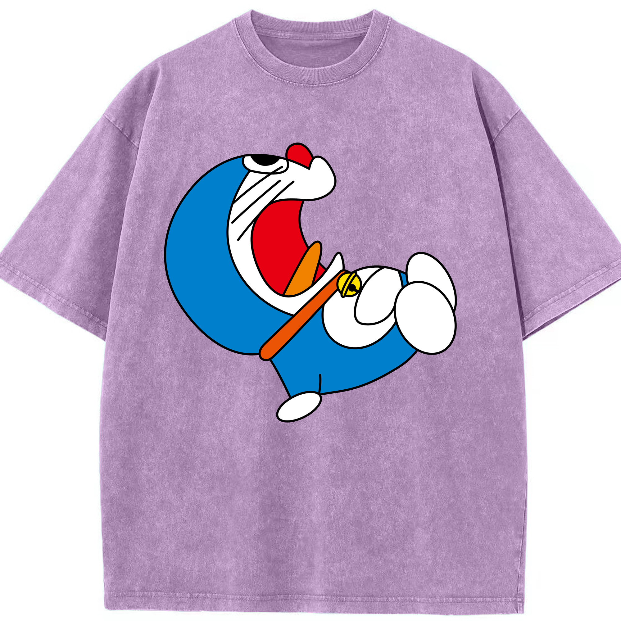 （画像用） ドラえもん Doraemon 綿100% ヴィンテージ風 半袖Tシャツ（フロントプリント）