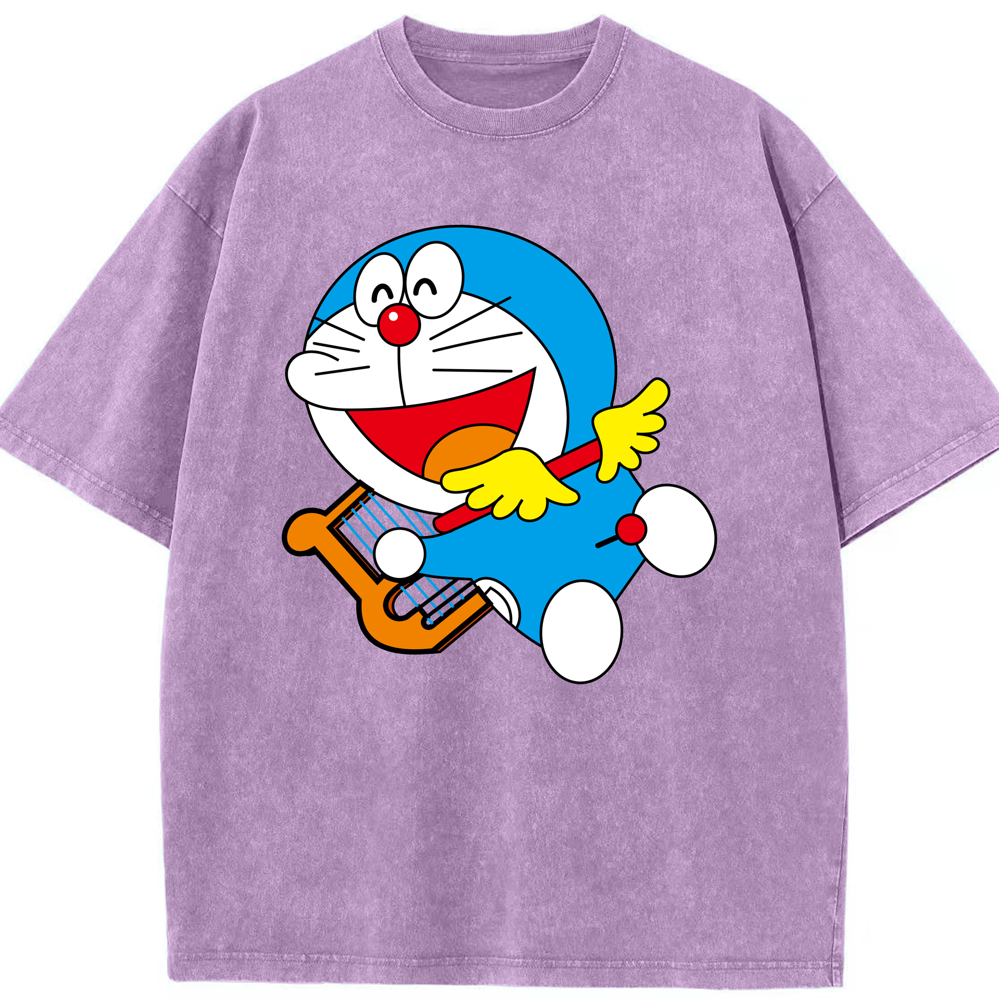 （画像用） ドラえもん Doraemon 綿100% ヴィンテージ風 半袖Tシャツ（フロントプリント）