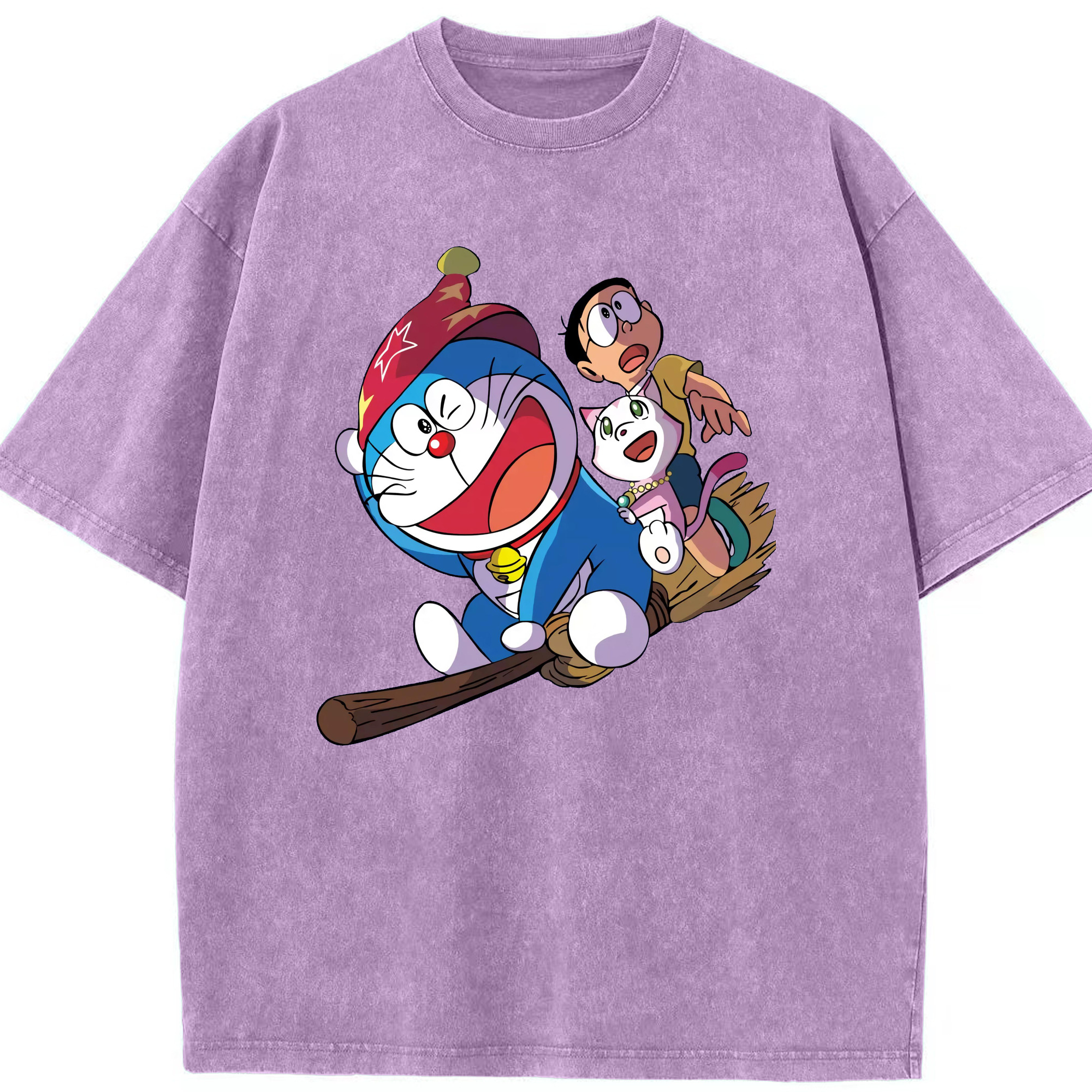 （画像用） ドラえもん Doraemon 綿100% ヴィンテージ風 半袖Tシャツ（フロントプリント）
