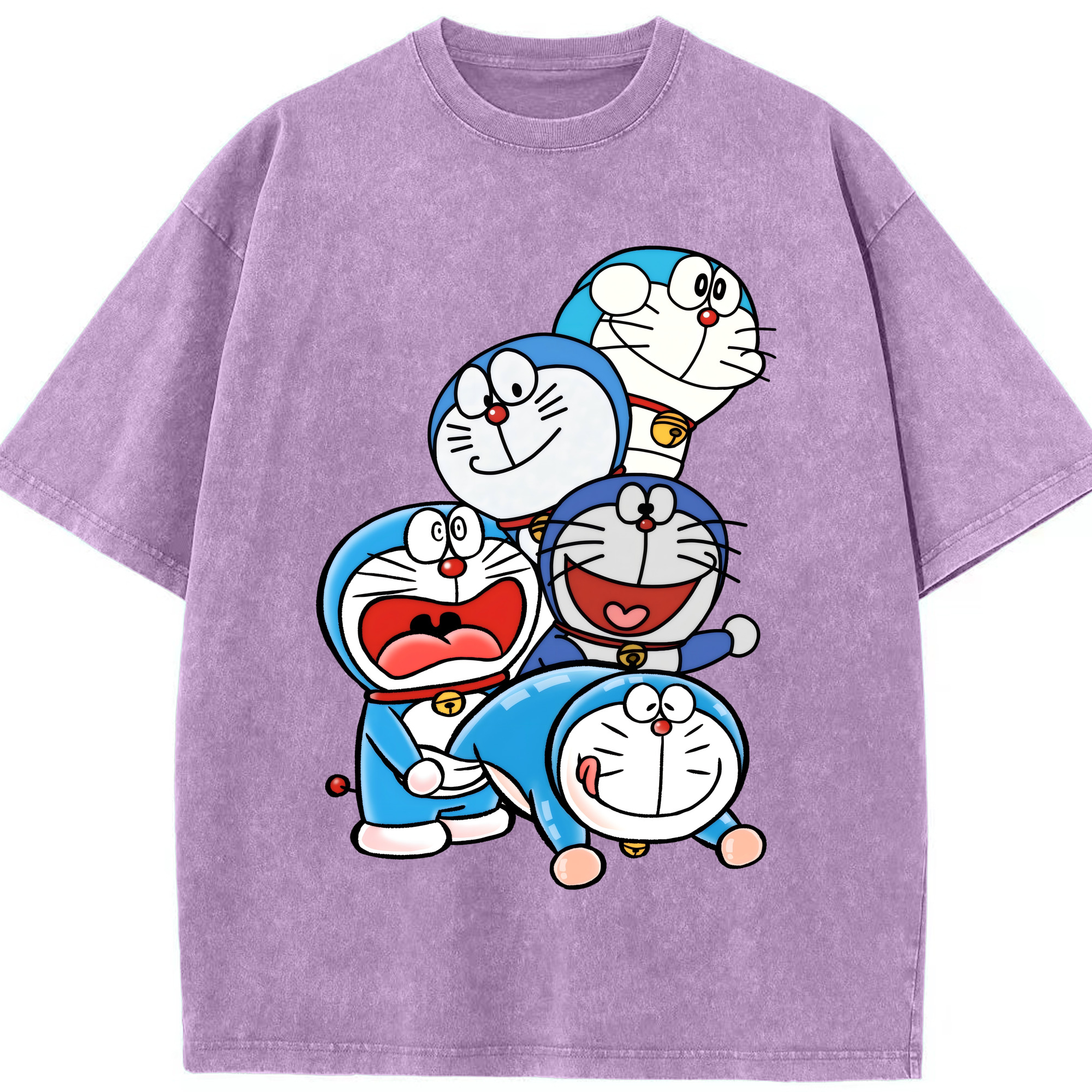 （画像用） ドラえもん Doraemon 綿100% ヴィンテージ風 半袖Tシャツ（フロントプリント）