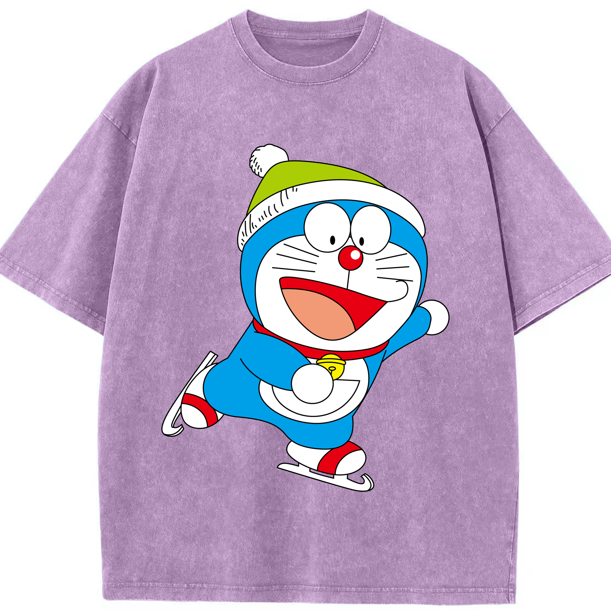 （画像用） ドラえもん Doraemon 綿100% ヴィンテージ風 半袖Tシャツ（フロントプリント）