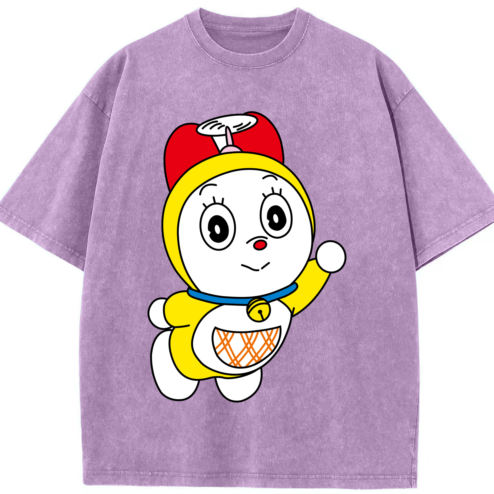 （画像用） ドラえもん ドラミ Doraemon Dorami 綿100% ヴィンテージ風 半袖Tシャツ（フロントプリント）