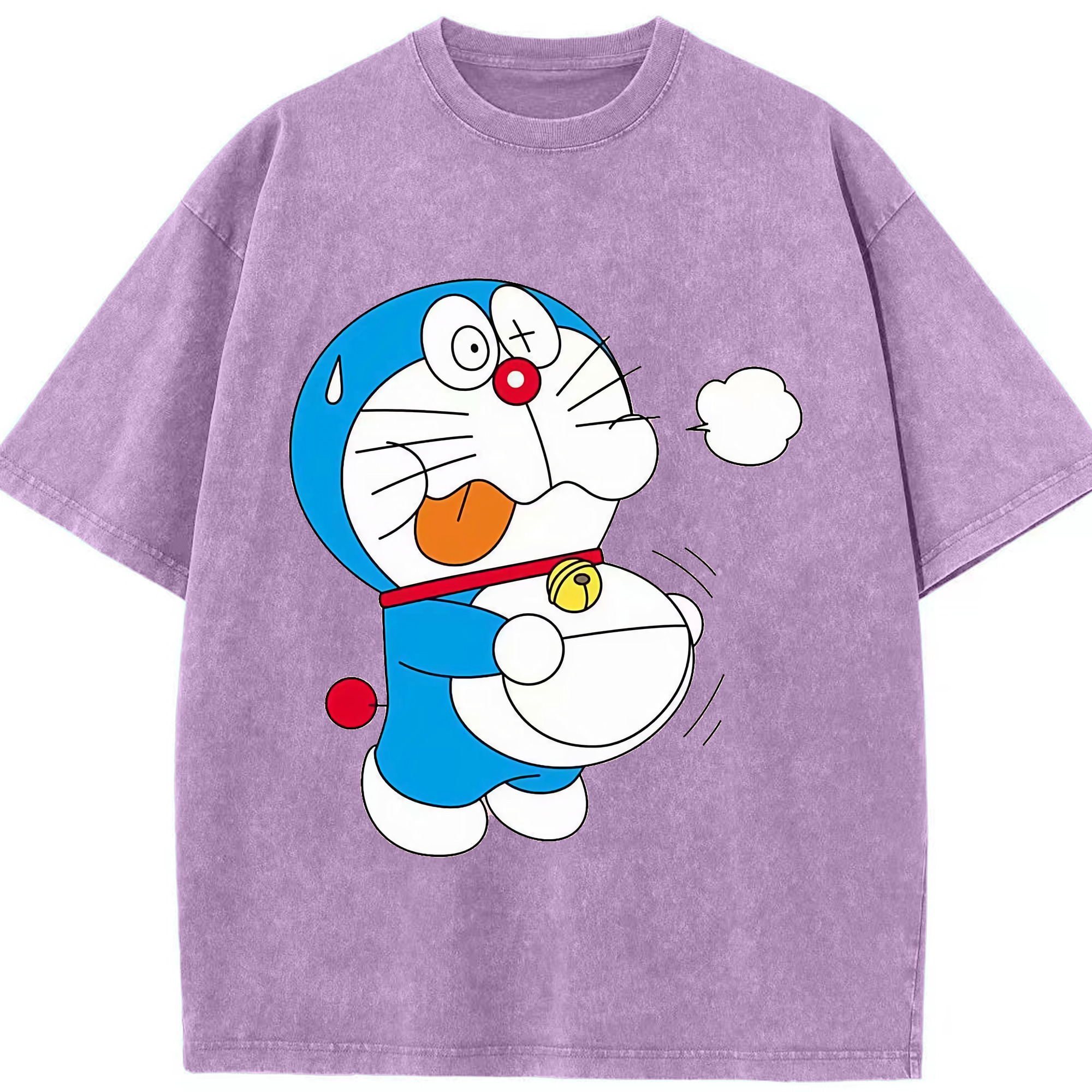 （画像用） ドラえもん Doraemon 綿100% ヴィンテージ風 半袖Tシャツ（フロントプリント）