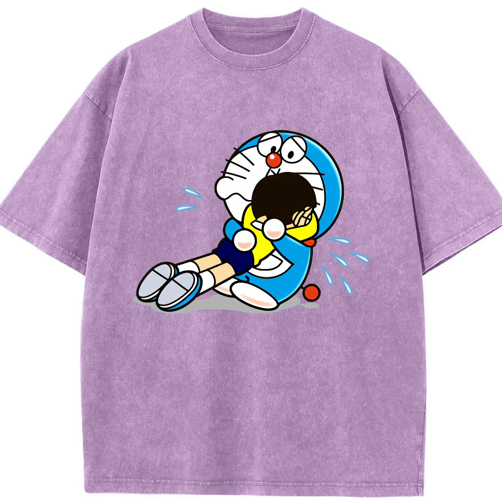 （画像用） ドラえもん Doraemon 綿100% ヴィンテージ風 半袖Tシャツ（フロントプリント）
