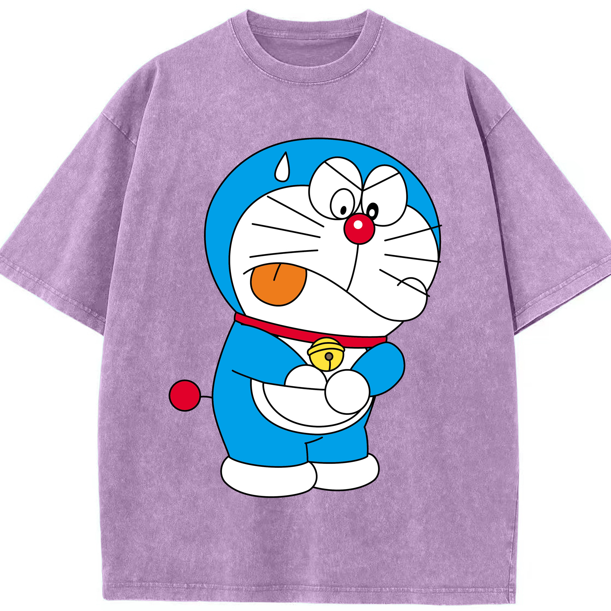 （画像用） ドラえもん Doraemon 綿100% ヴィンテージ風 半袖Tシャツ（フロントプリント）