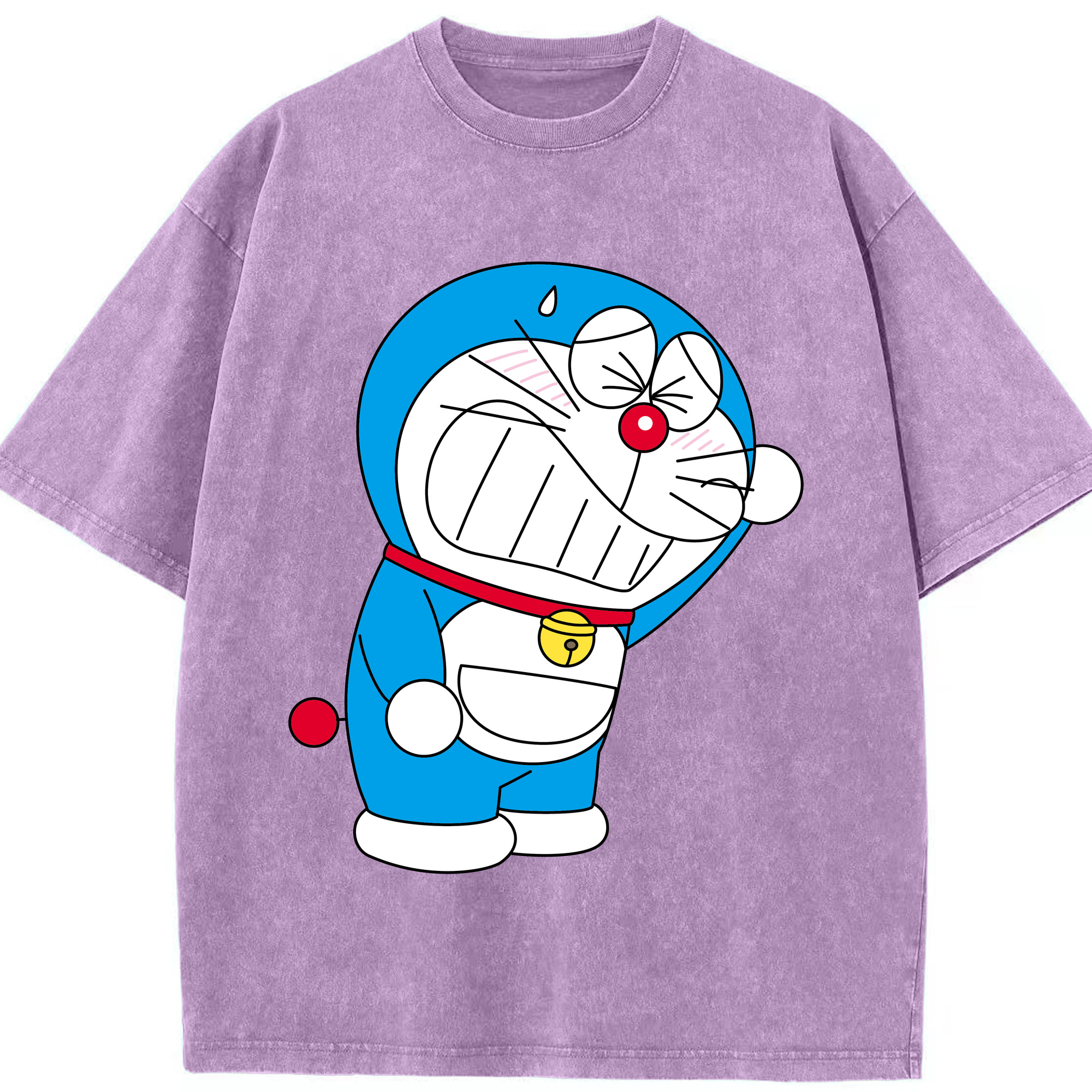 （画像用） ドラえもん Doraemon 綿100% ヴィンテージ風 半袖Tシャツ（フロントプリント）