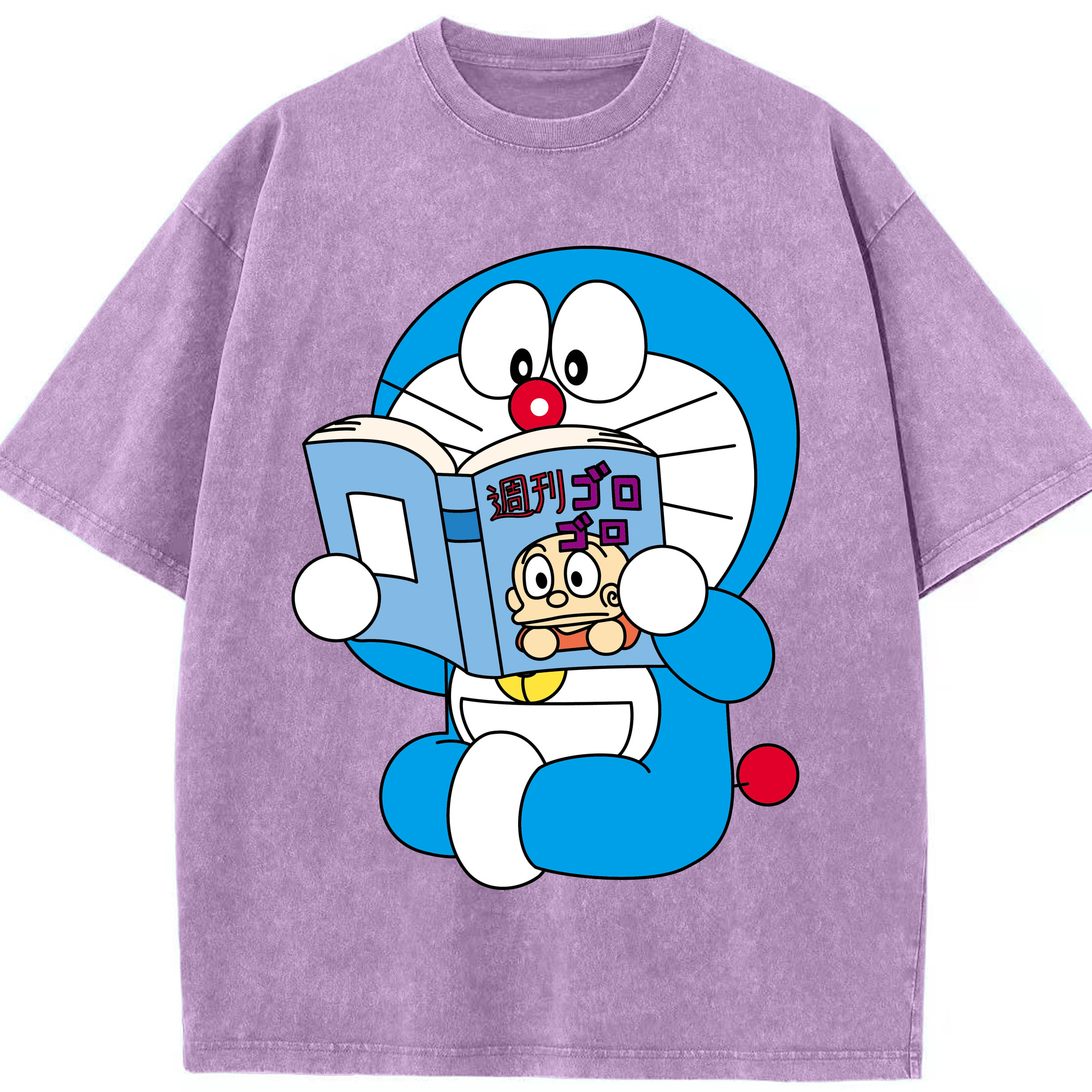（画像用） ドラえもん Doraemon 綿100% ヴィンテージ風 半袖Tシャツ（フロントプリント）