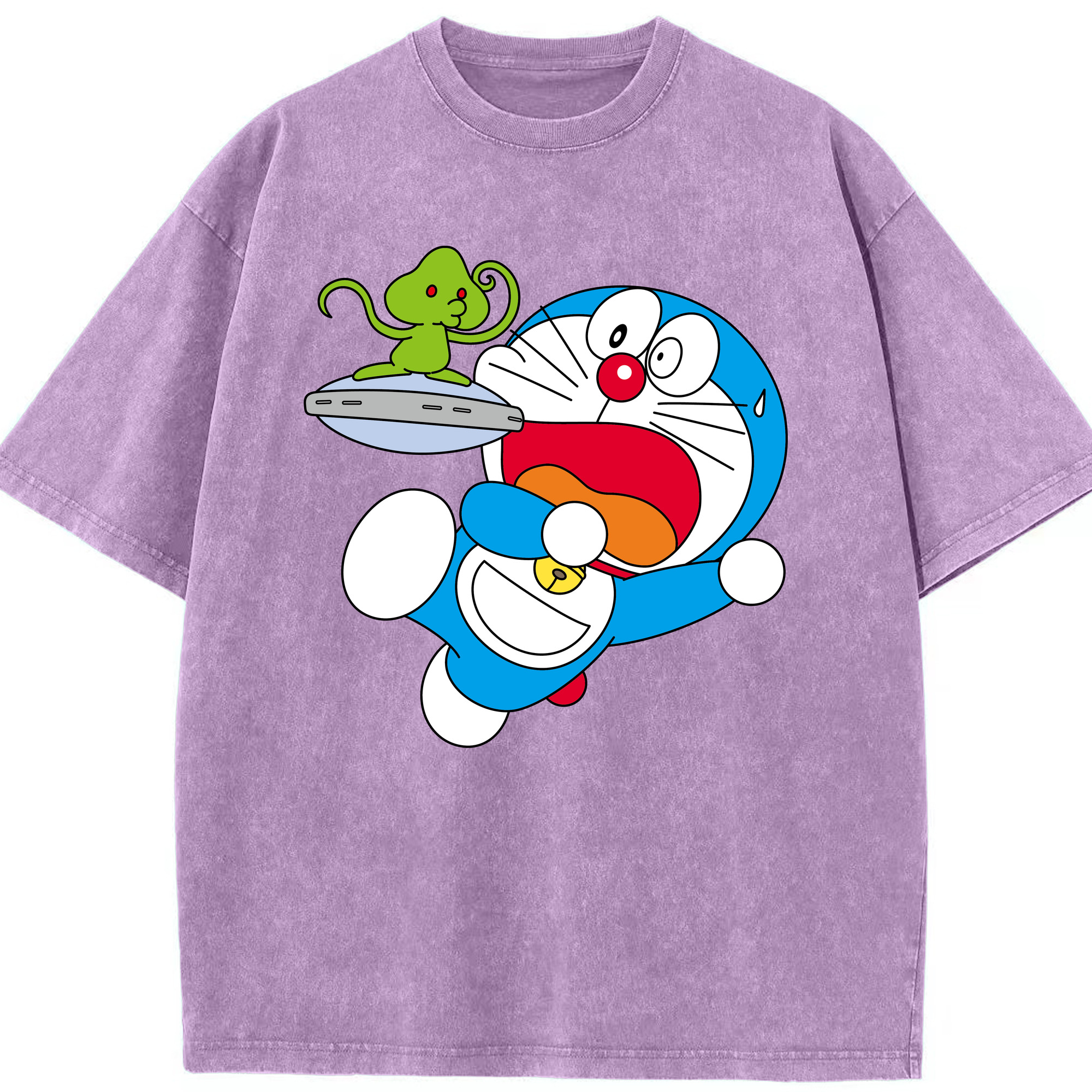 （画像用） ドラえもん Doraemon 綿100% ヴィンテージ風 半袖Tシャツ（フロントプリント）