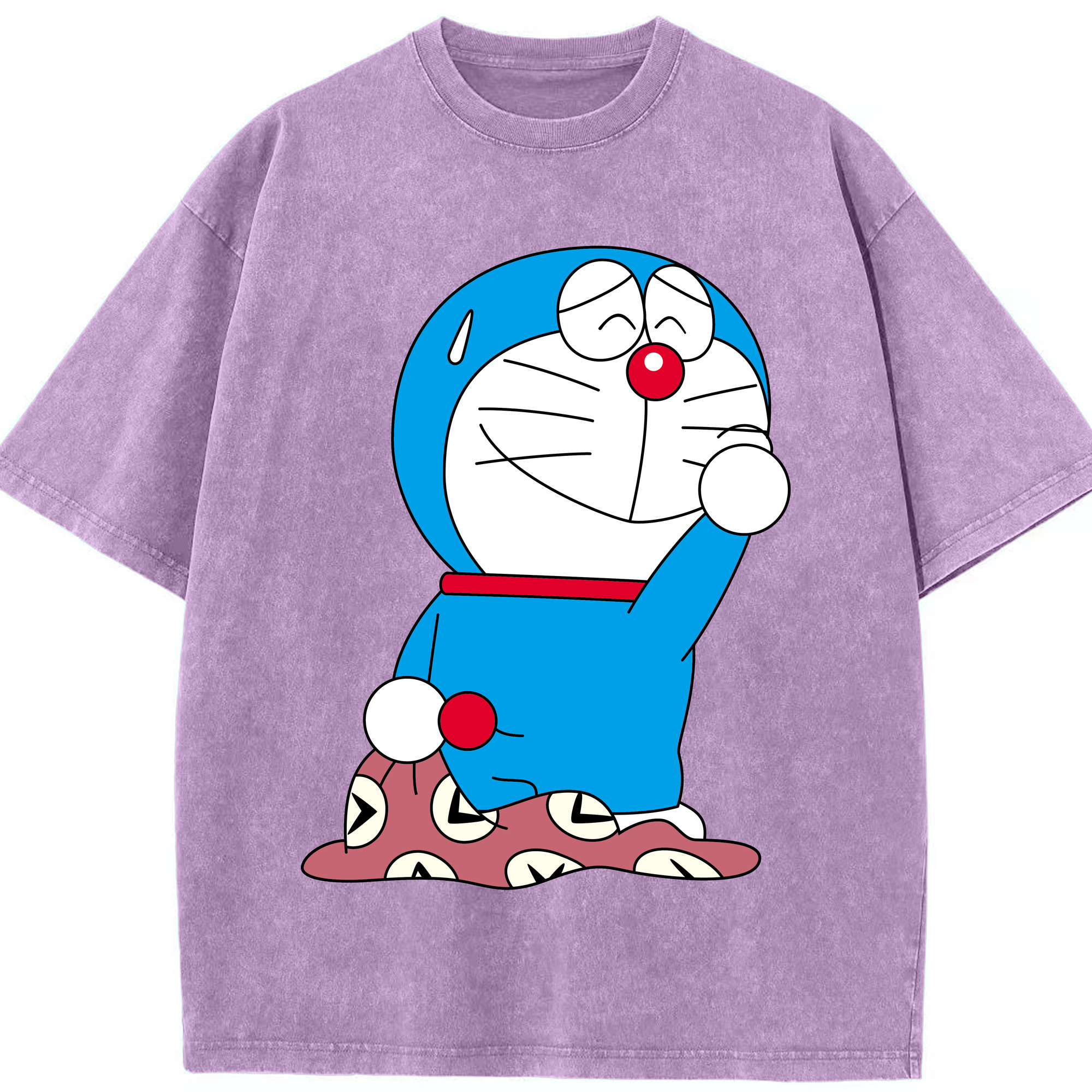 （画像用） ドラえもん Doraemon 綿100% ヴィンテージ風 半袖Tシャツ（フロントプリント）