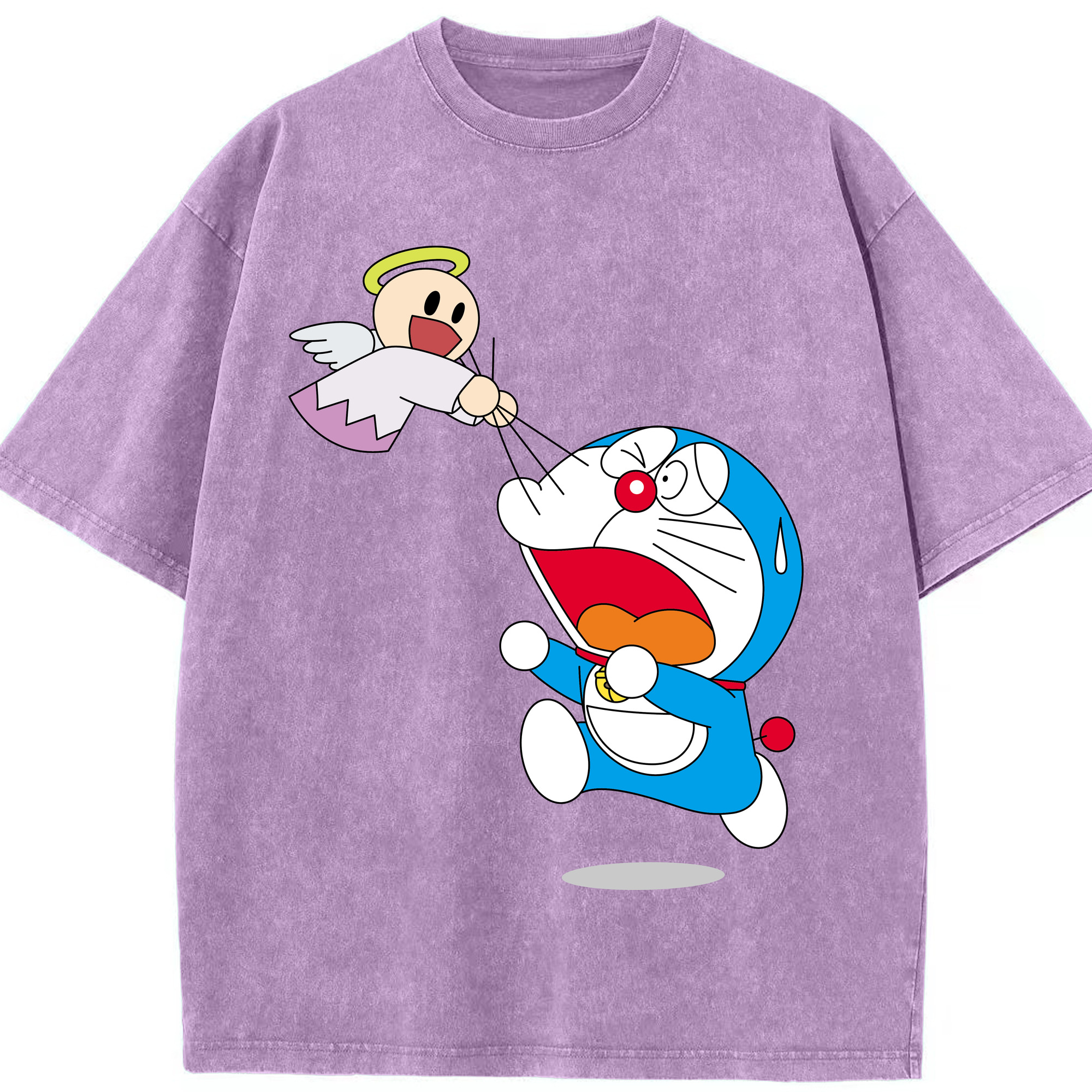 （画像用） ドラえもん Doraemon 綿100% ヴィンテージ風 半袖Tシャツ（フロントプリント）