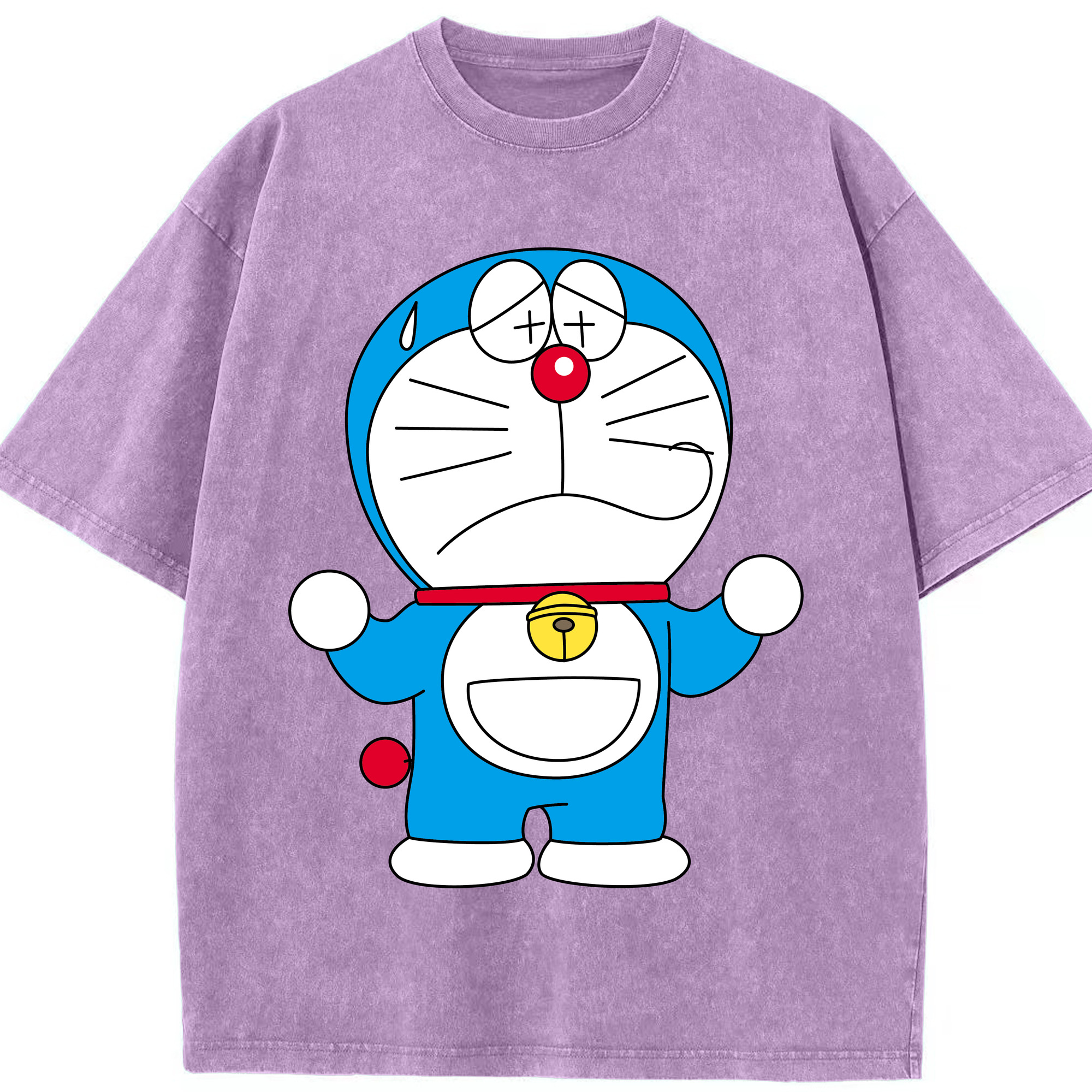 （画像用） ドラえもん Doraemon 綿100% ヴィンテージ風 半袖Tシャツ（フロントプリント）