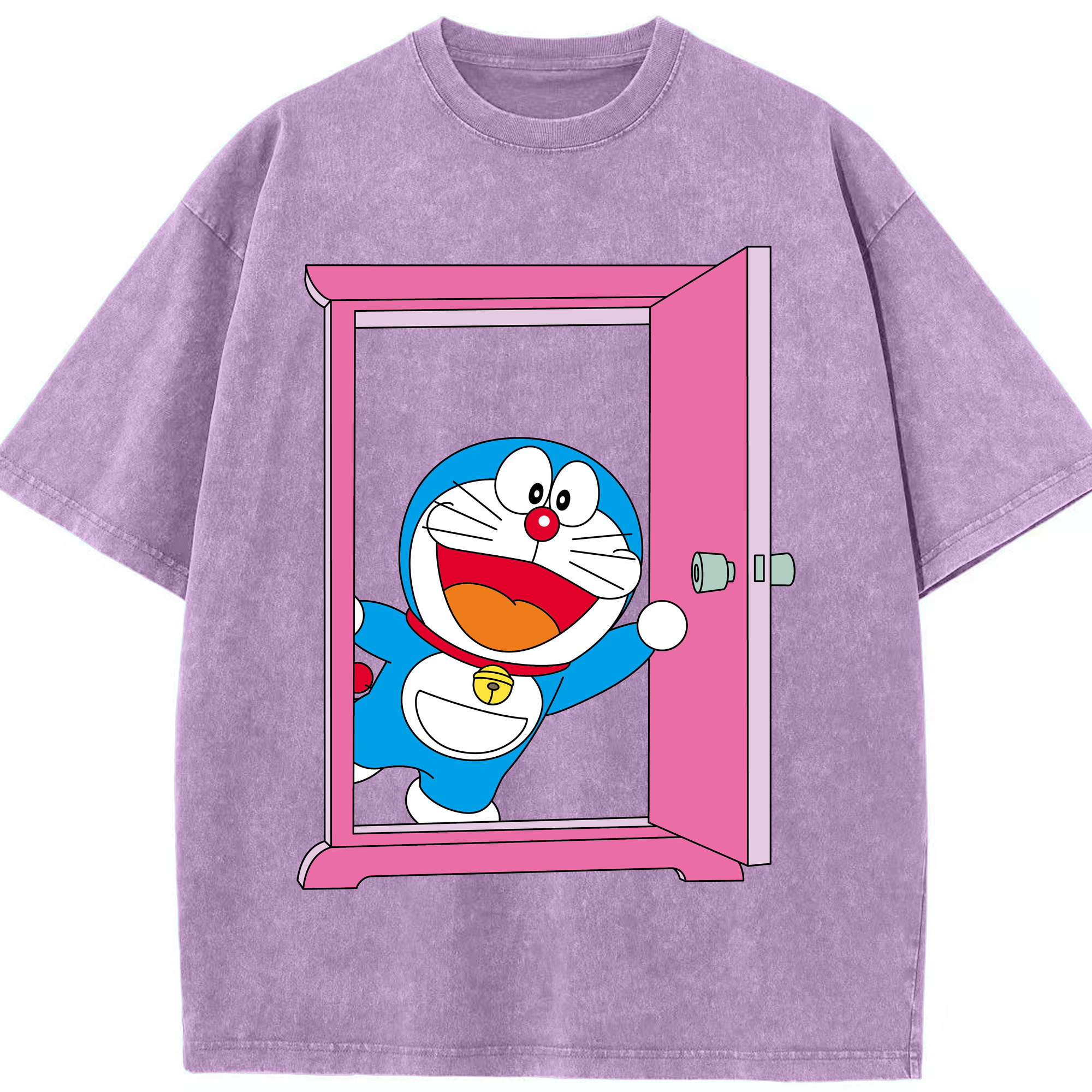 （画像用） ドラえもん Doraemon 綿100% ヴィンテージ風 半袖Tシャツ（フロントプリント）